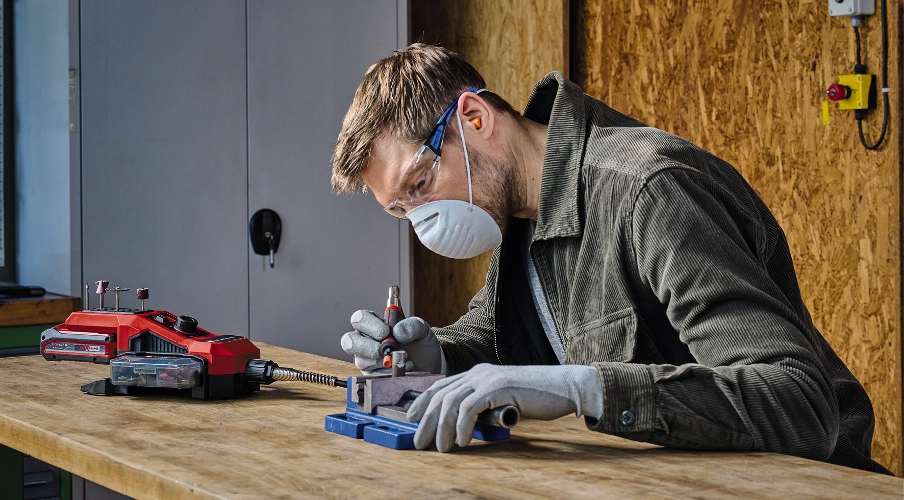 Einhell Akku-Multischleifer »Akku-Schleif-/Gravur-Werkzeug TE-MT 18/34 Li-Solo«, (Set, 9 tlg.), zum Gravieren und Polieren, ohne Akku