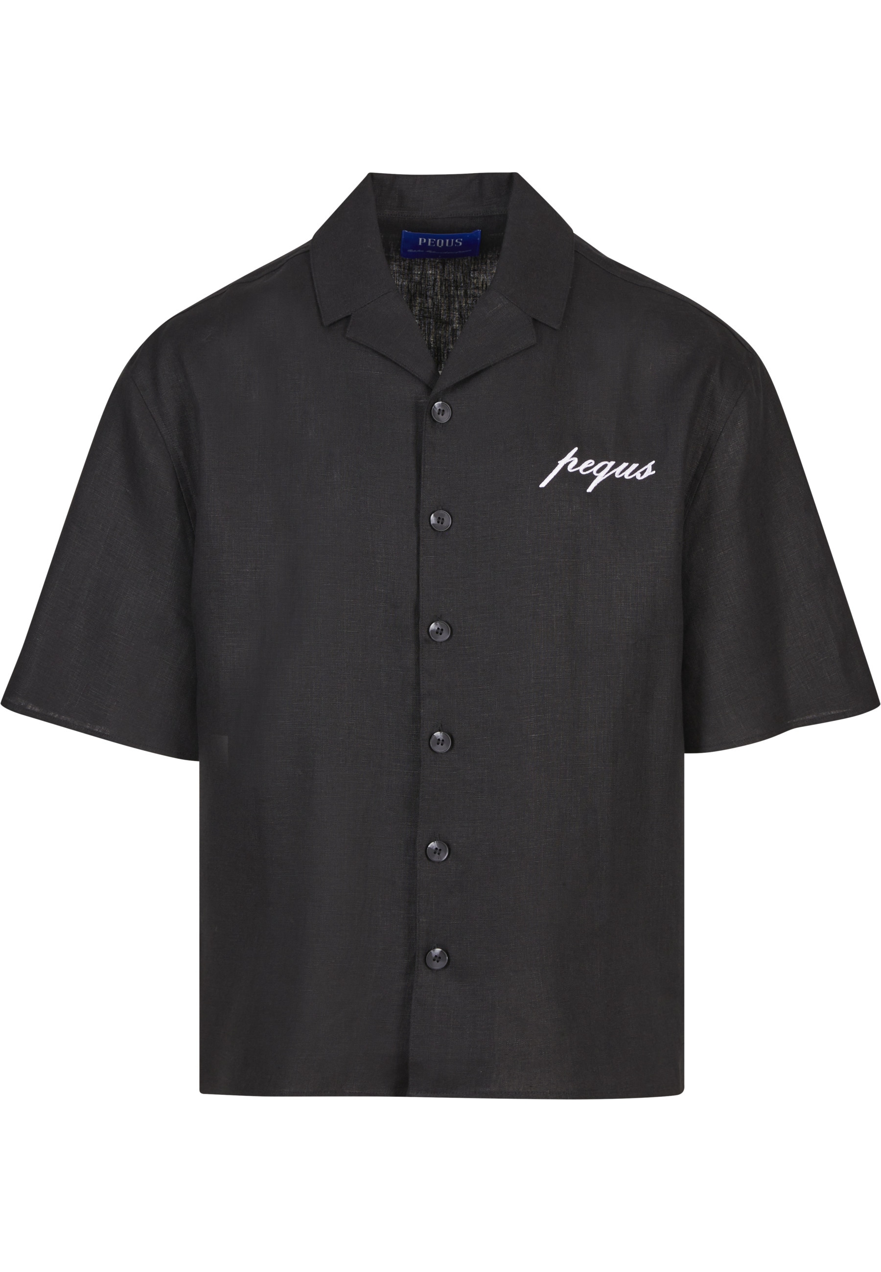 PEQUS Langarmhemd "PEQUS PEQUS Chest Logo Linen Shirt" 1 Stk.