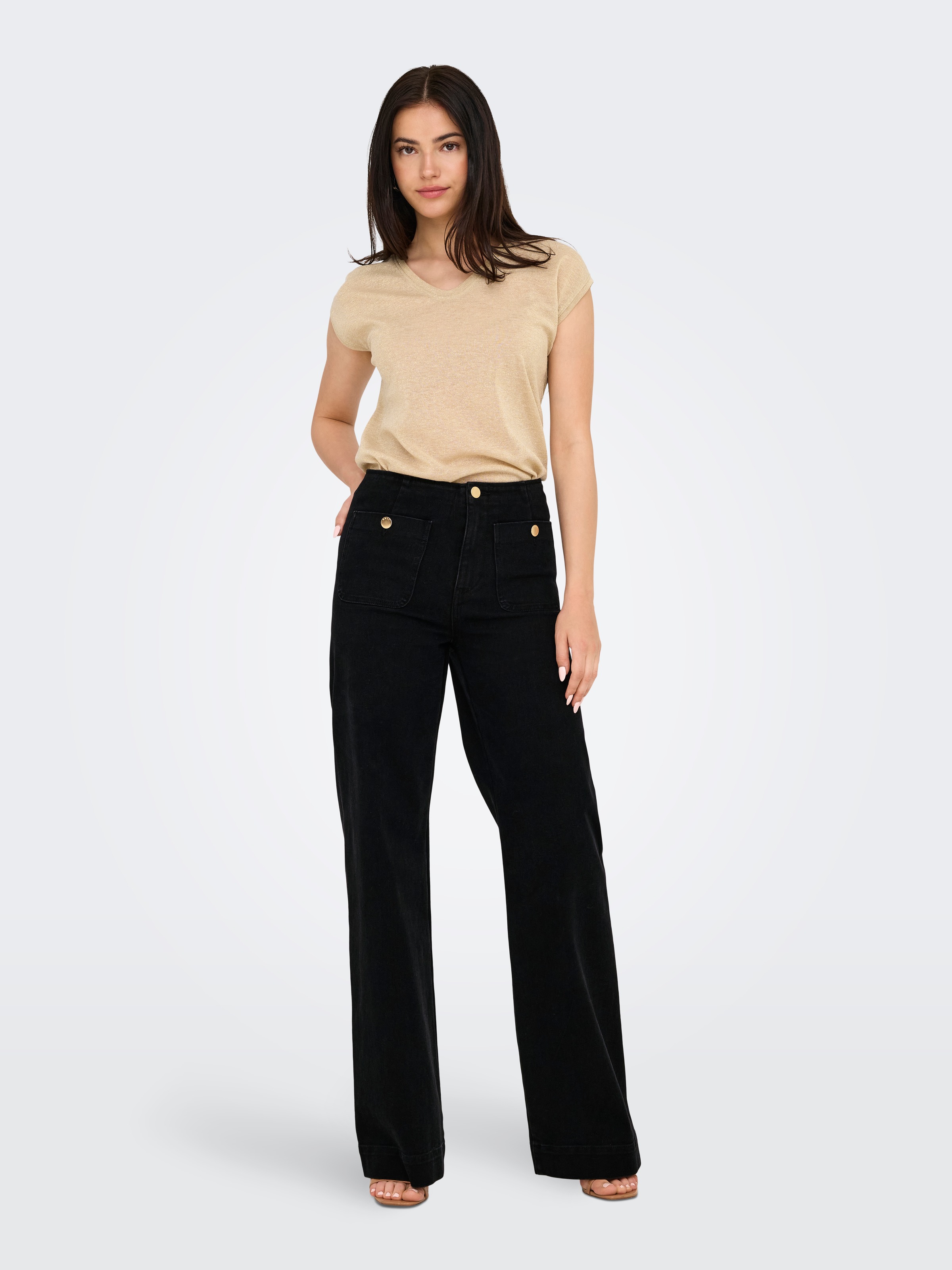 ONLY High-waist-Jeans "ONLMADELINE HW WD POCKET DNM GUA554 NOOS" Baumwollmi günstig online kaufen