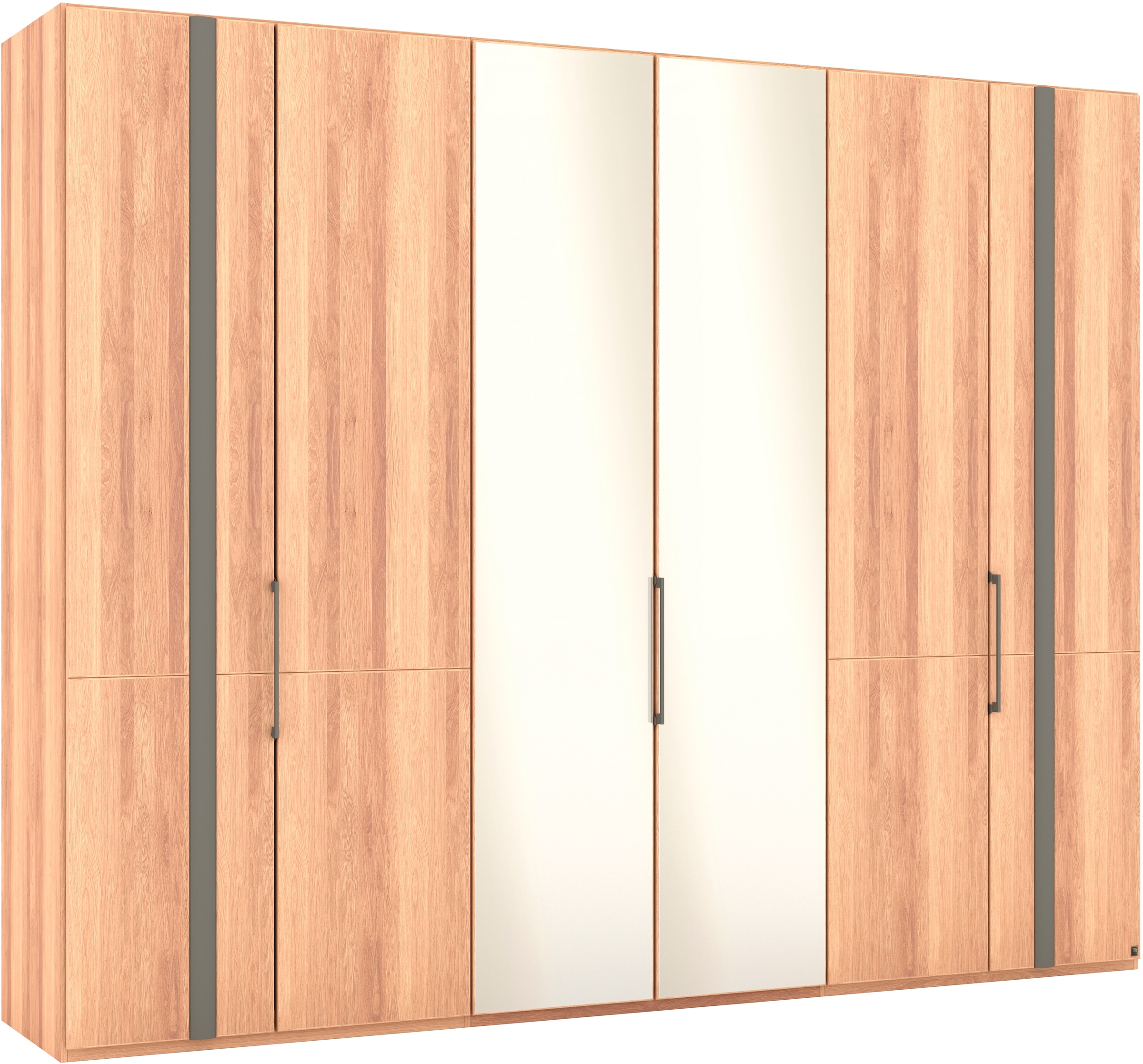 Musterring Drehtürenschrank »Sorrent, Kleiderschrank, Schrank, teilmassiv Eiche«, (mit Türdämpfern, in 5 Breiten & 2 Höhen, extra Böden, MADE IN GERMANY), Türen Eiche massiv oder als Parsol-Bronze-Spiegel, verschiedene Maße