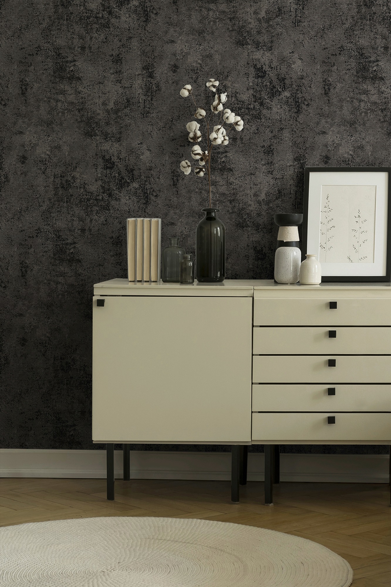 living walls Vliestapete »New Walls Urban Grace Vintage Uni Optik«, uni, Uni Tapete Einfarbig