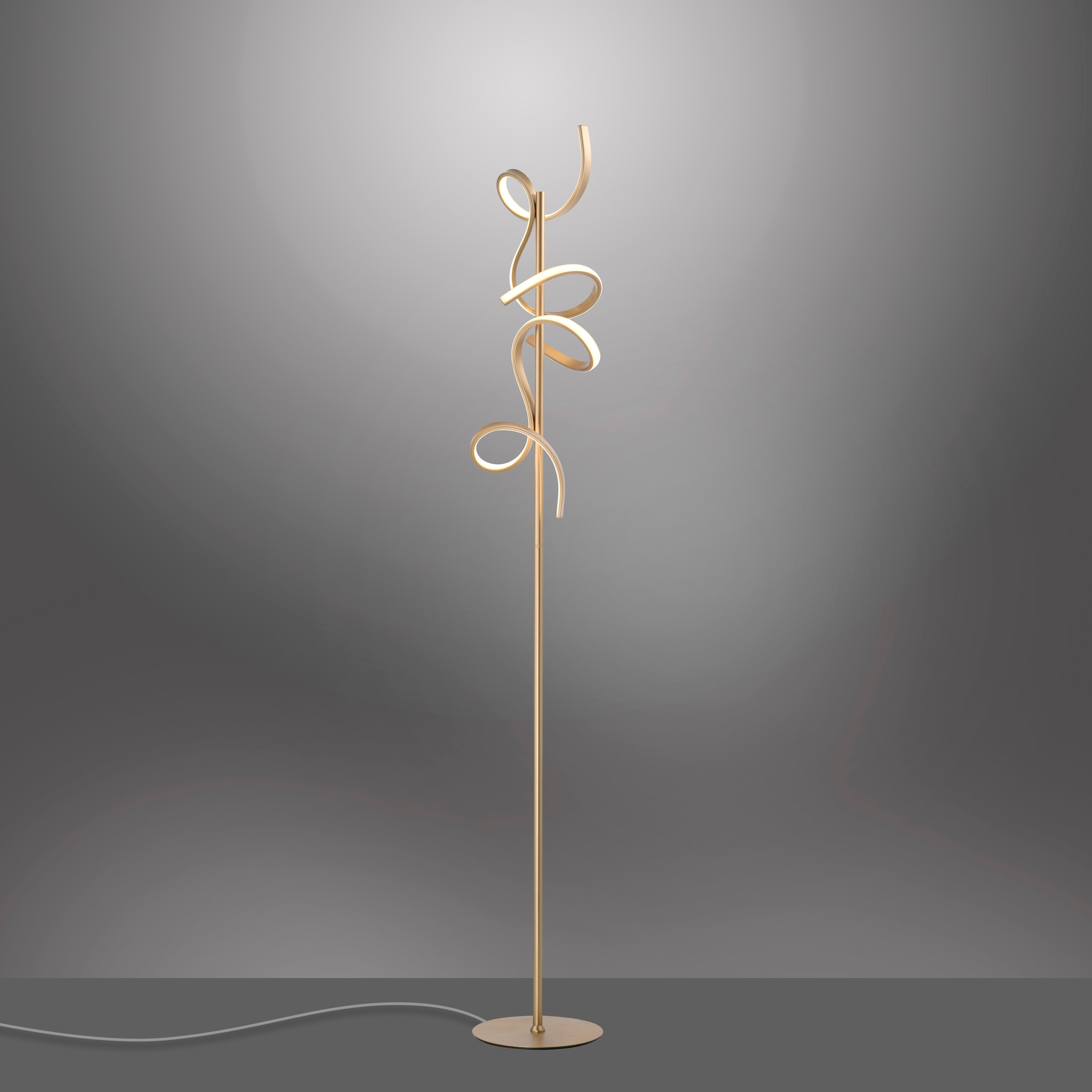 Elegant Leuchten Direkt Schnurdimmer 2 BAUR »CURLS«, flammig-flammig, über dimmbar | LED, Stehlampe