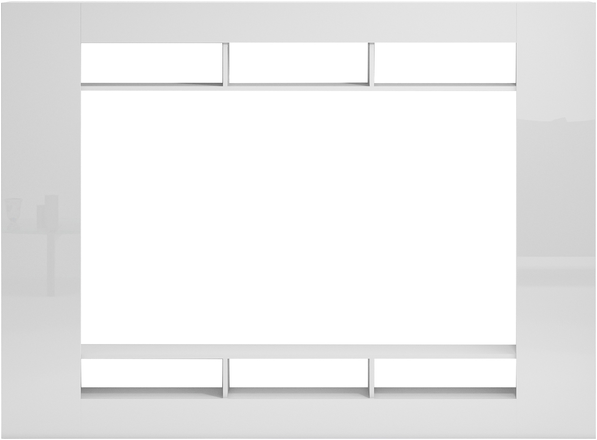 OTTO home Wohnwand »SPEED, TV-Wand, hochglanz lackiert,ideal für TV-Geräte bis zu 65 Zoll«, (1 St.), Made in Italy, B/T/H: 216×30,4×158,6 cm, mit ca. 12 offenen Fächern