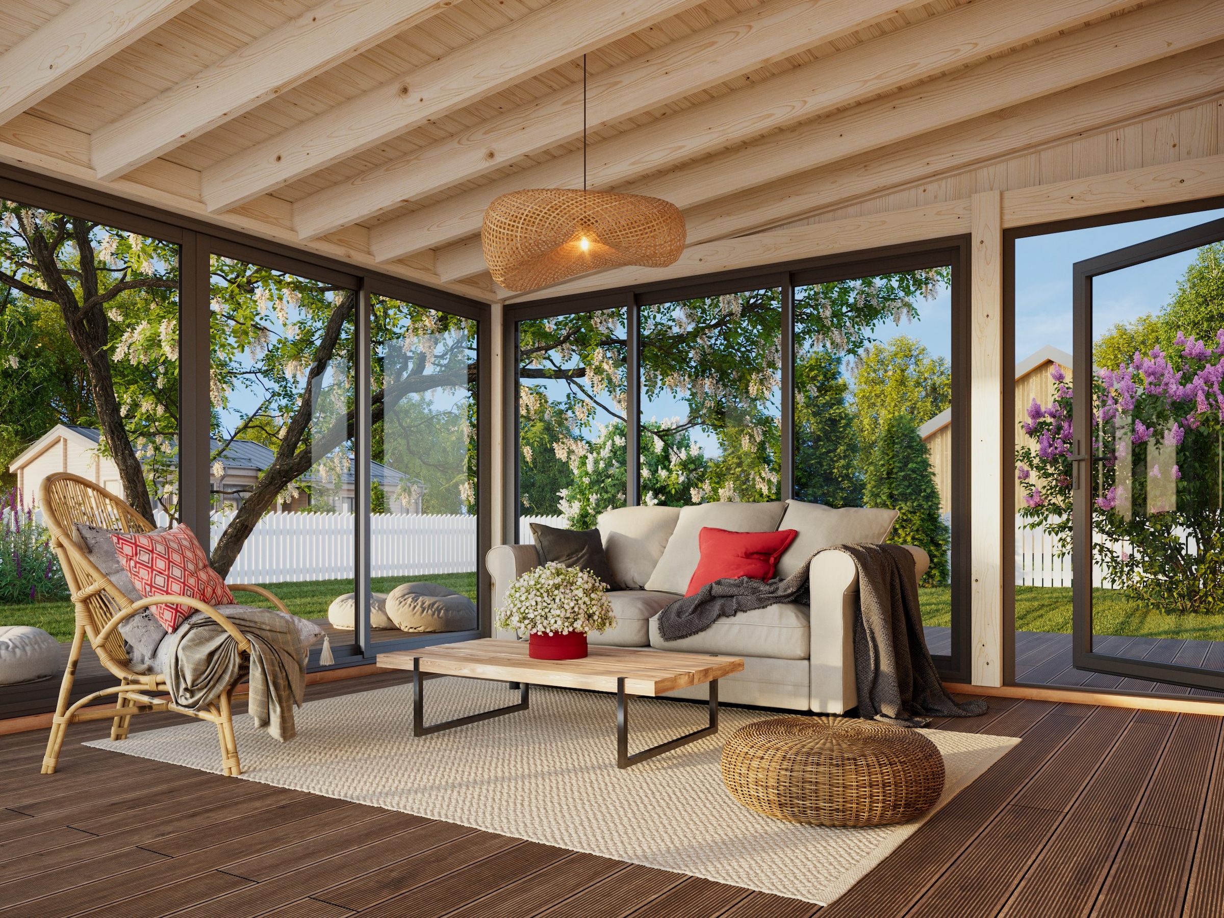 Palmako Holzpavillon »Lumi 16,6 m² Slide« BxTxH: 425x430x276 cm