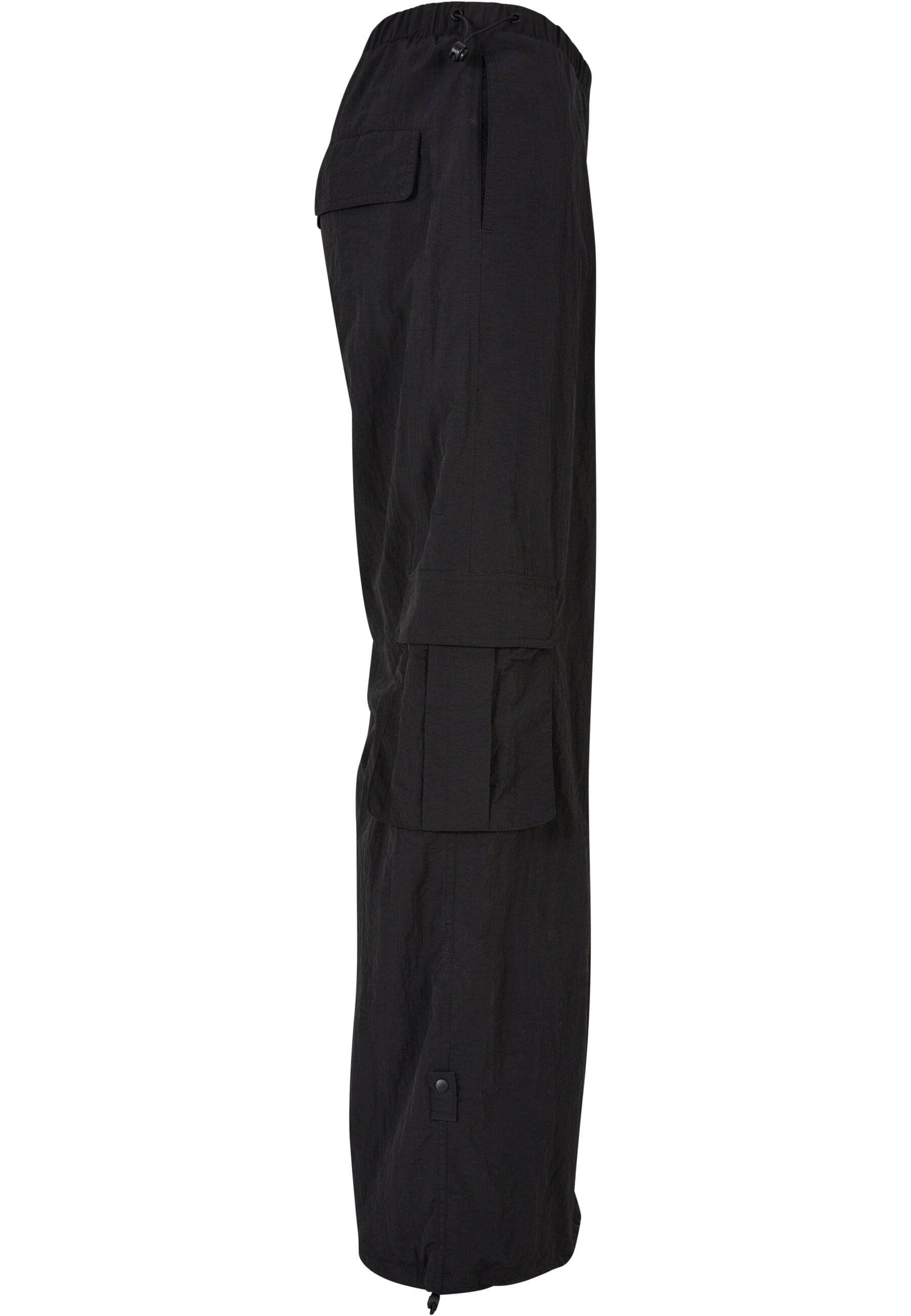 URBAN CLASSICS Stoffhose »Urban Classics Damen Ladies Wide Crinkle Nylon Cargo Pants«, (1 tlg.)