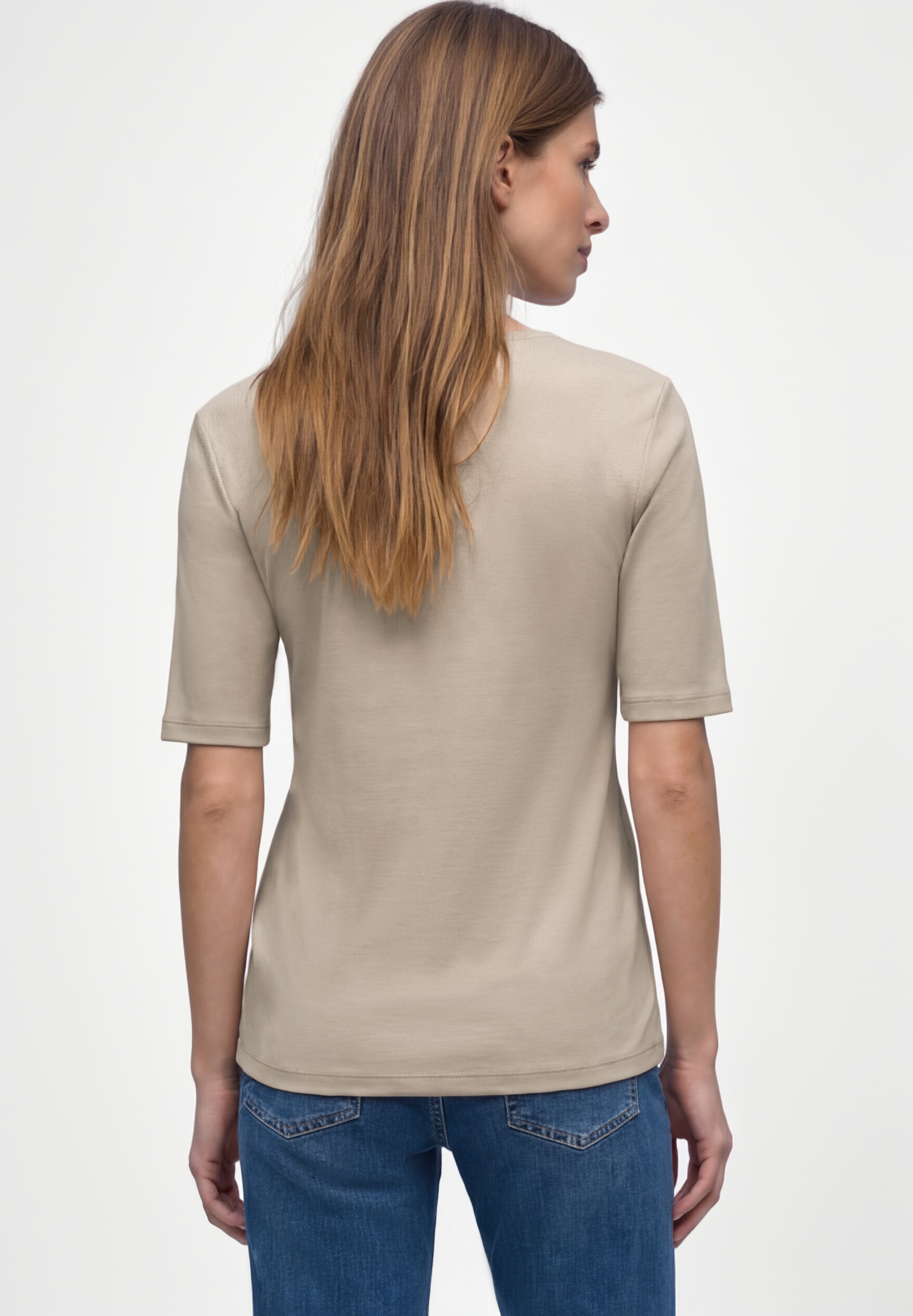 STREET ONE T-Shirt aus Jersey in Unifarbe