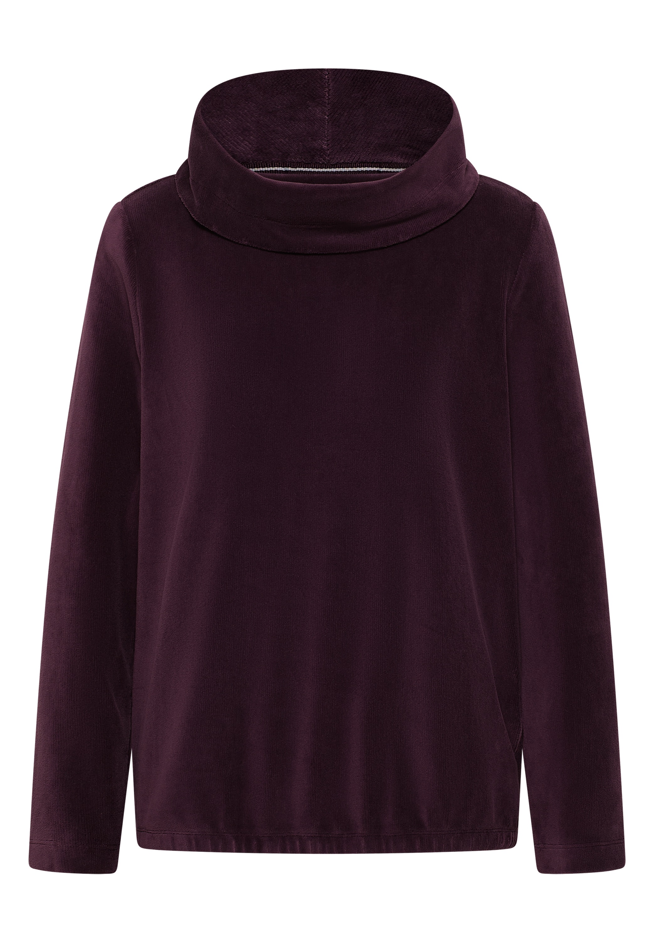 Cecil Damen Langarmshirt Cord Aubergine Rot Gr. L 3