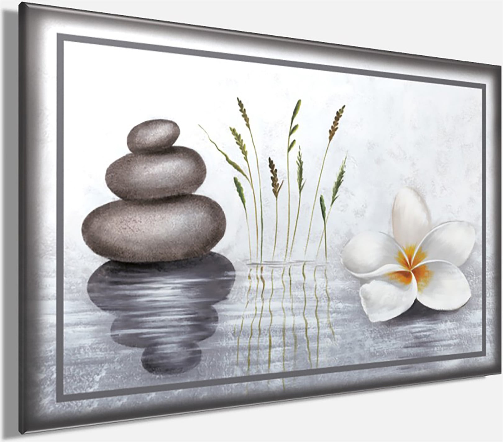 Bönninghoff Leinwandbild »Wandbild WELLNESS ZEN 60x90 cm – Leinwandbild Keilrahmen Deko modern« Spa Bilder | Stein | Zen 1 Stk. tlg. auf Keilrahmen gespannt