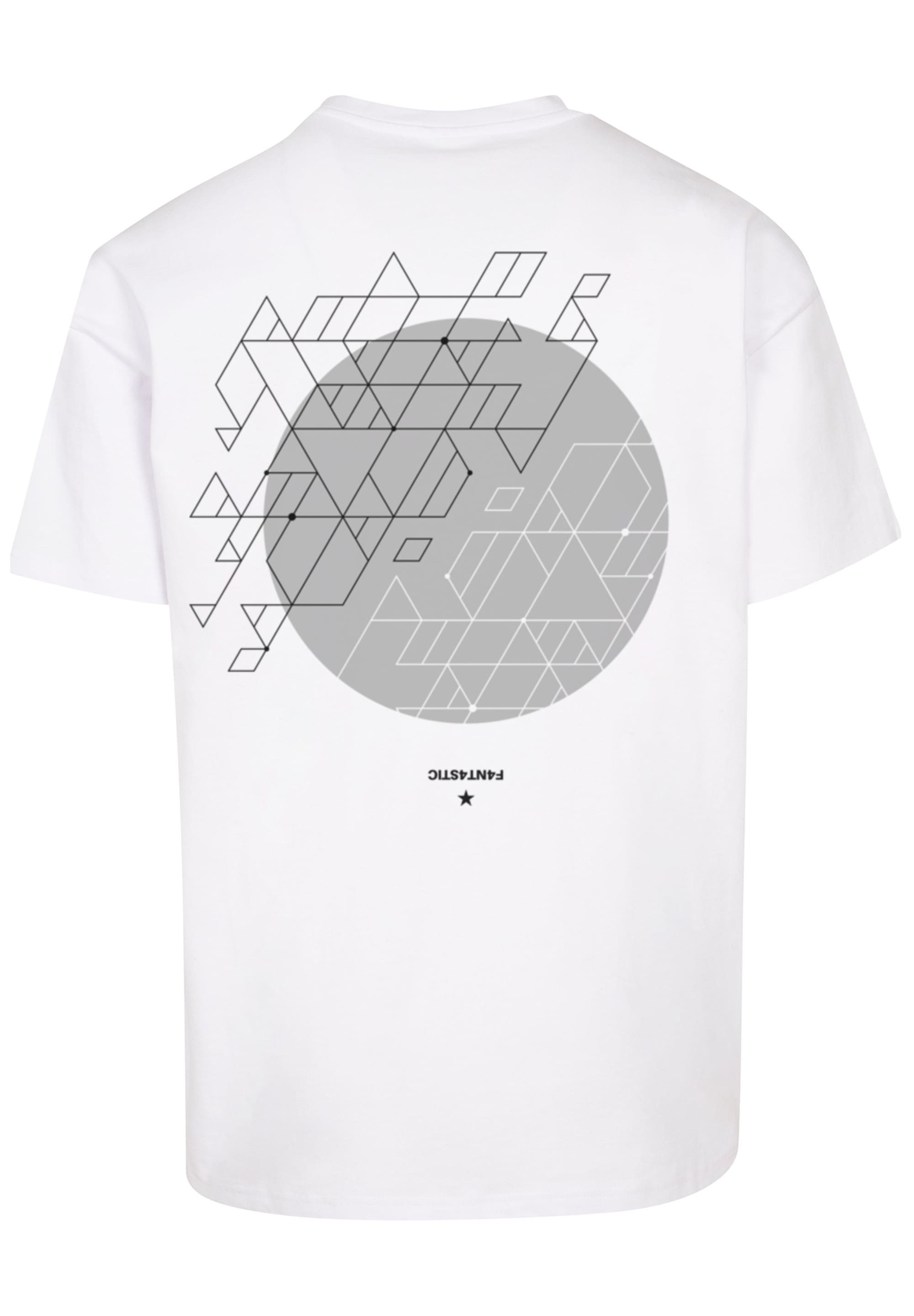 F4NT4STIC T-Shirt »Geometric Grau«, Print