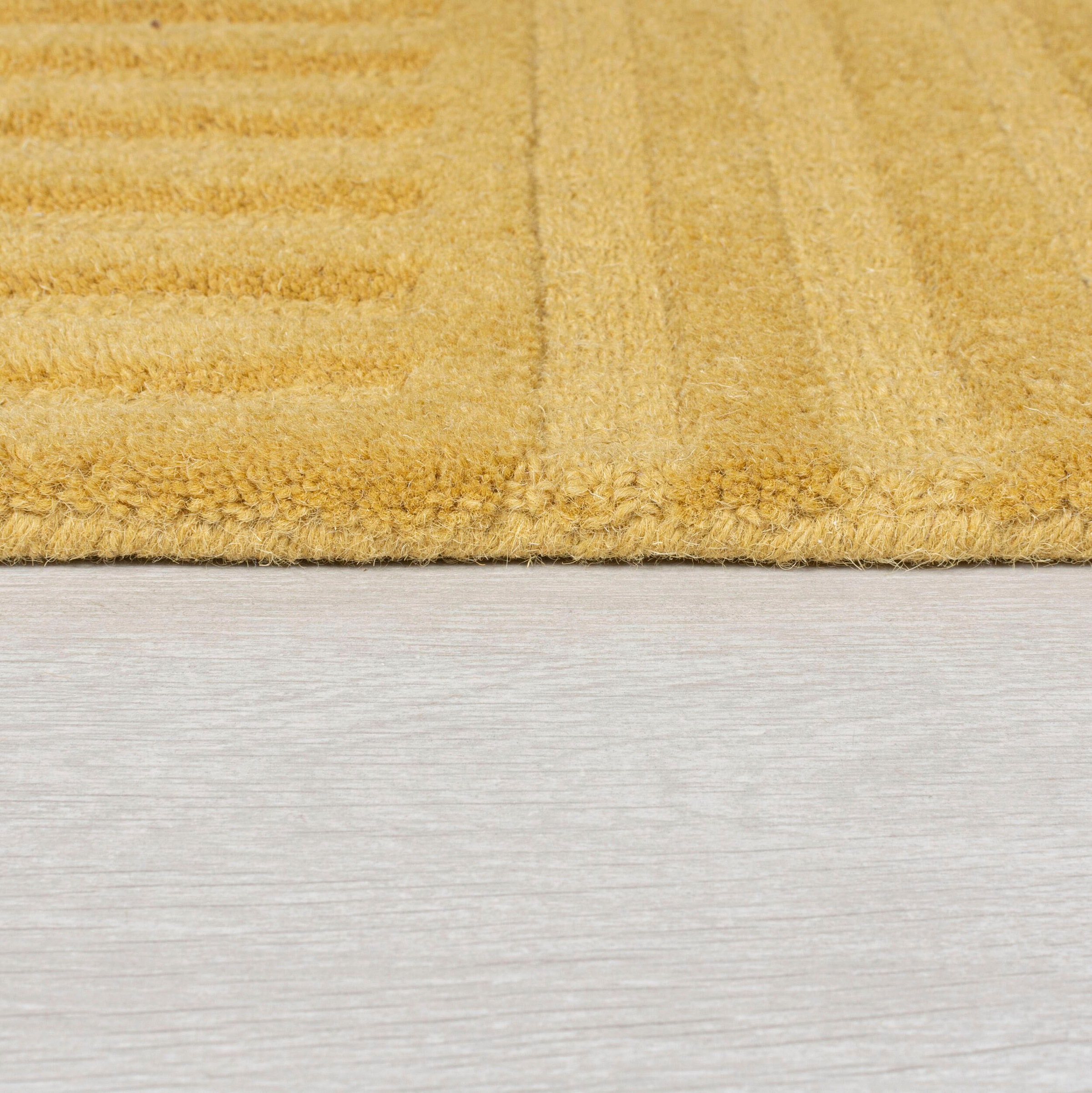 FLAIR RUGS Wollteppich »Zen Garden, modern & mit Linien« 10 mm Höhe 100% Wolle, Hoch-Tief-Effekt, auch als Läufer und in Rund erhältlich