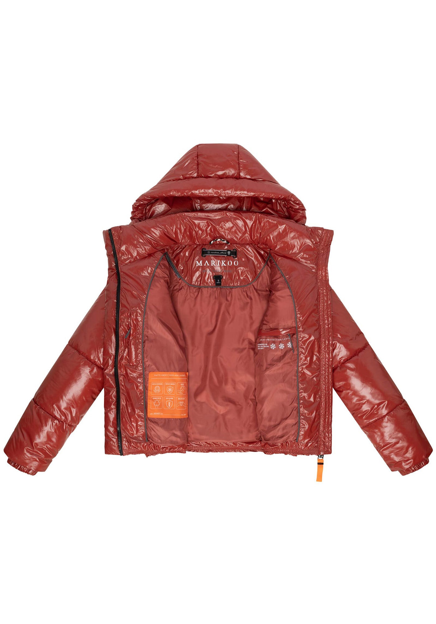 Marikoo Winterjacke »Skyraa«, Leicht glänzendes Obermaterial mit moderner Steppung