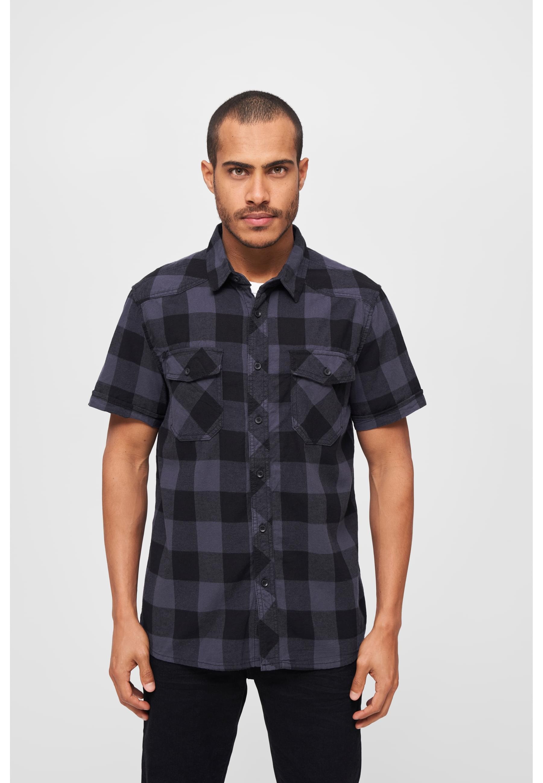 Brandit Langarmhemd »Brandit Herren Checkshirt Halfsleeve«, (1 tlg.)