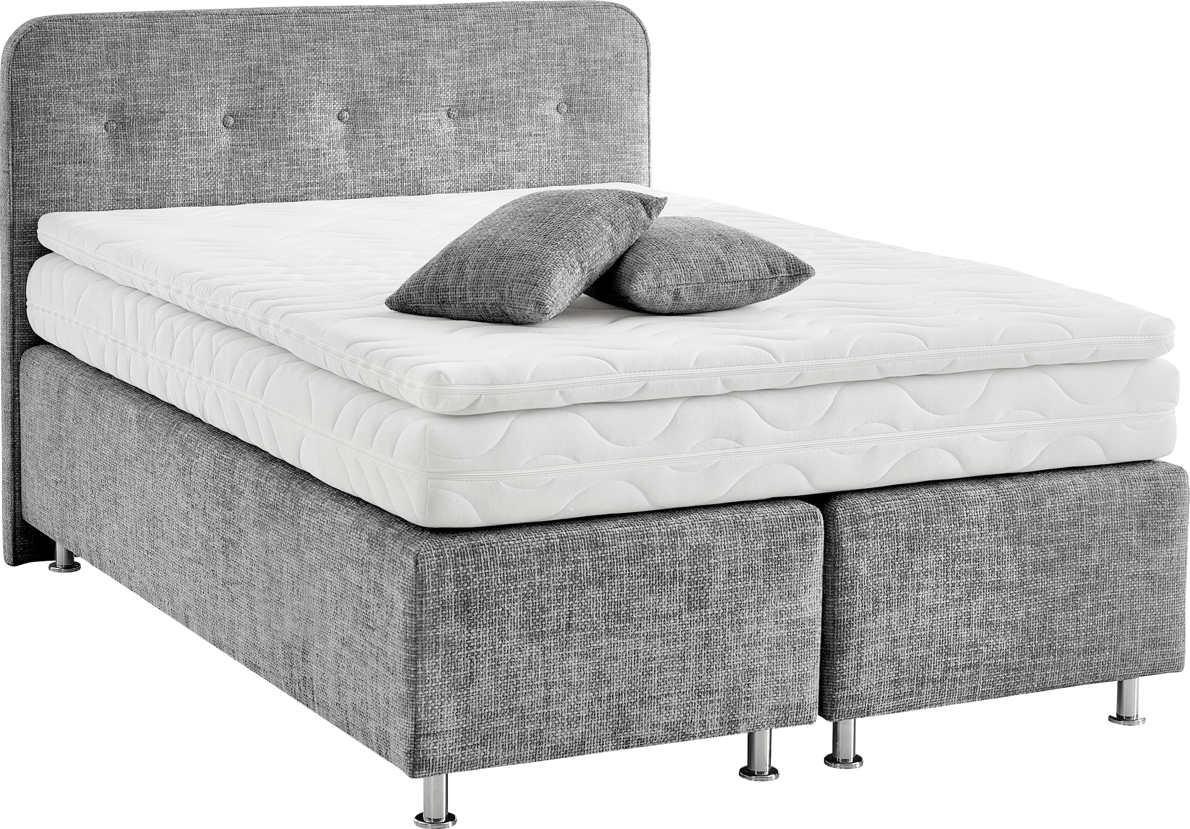 Westfalia Schlafkomfort Boxspringbett »Sapporo«, Inkl. Zierkissen, wählbar in H2, H3 & H4