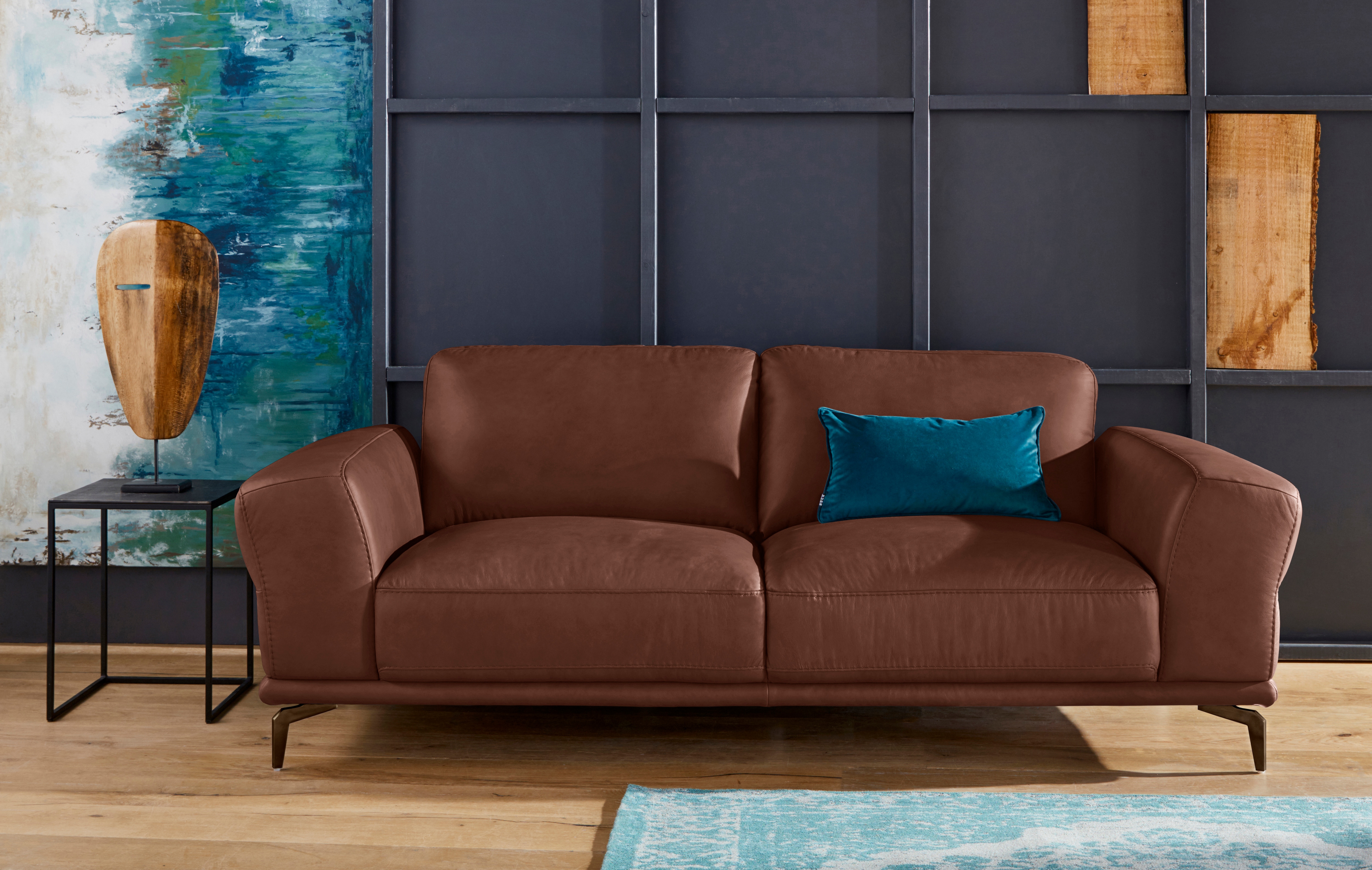 W.SCHILLIG 2,5-Sitzer "montanaa Designsofa mit erstklassigem Sitzkomfort, Federkern" mit Metallfüßen in Bronze pulverbeschichtet, Breite 212 cm
