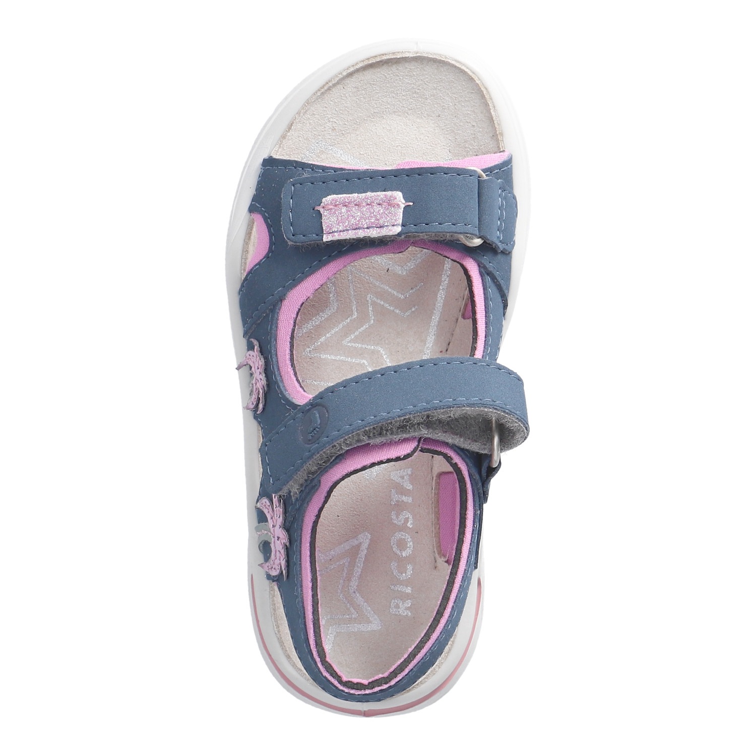 Ricosta Sandale »Carmi«  Klettschuh mit Glitzer, mit WMS, Größenschablone zum Download