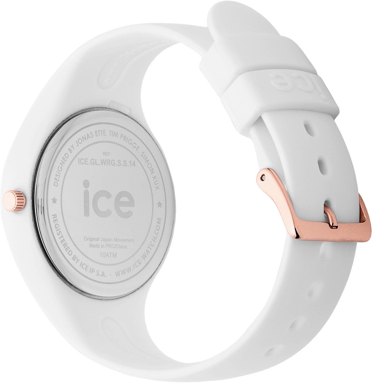 ice-watch Quarzuhr »ICE glam - S37 - 3H«, Armbanduhr, Damenuhr, Silikonarmband, analog