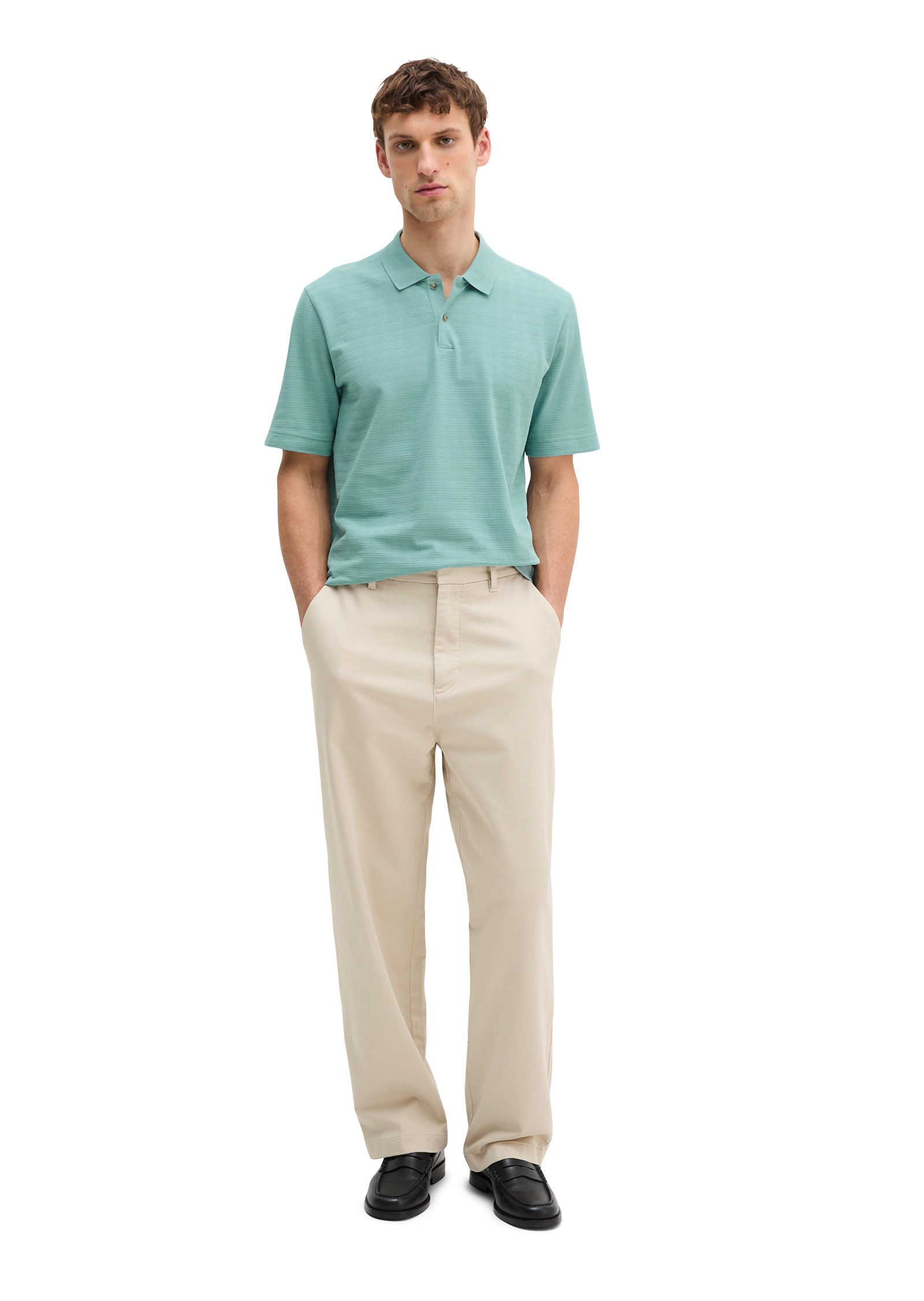 Marc O'Polo Poloshirt »im strukturierten Karo-Jacquard«