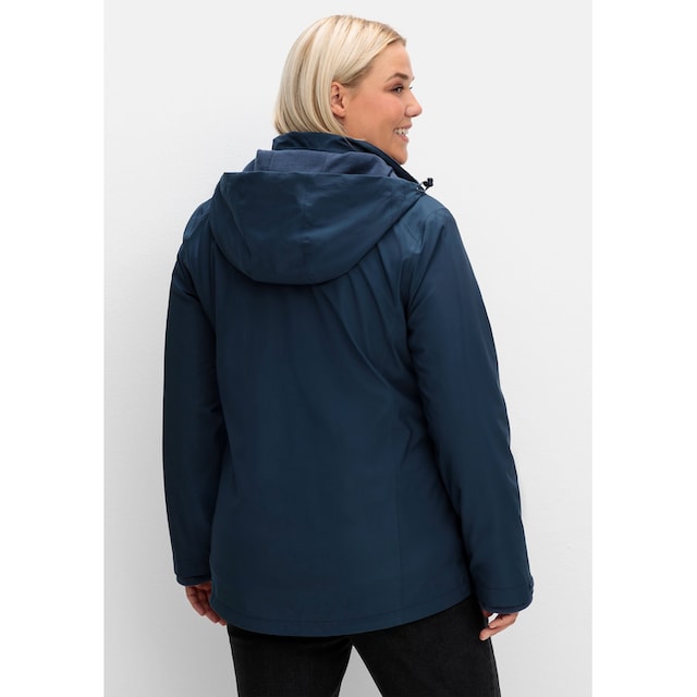 Sheego 3-in-1-Funktionsjacke »Große Größen«, mit Kapuze, mit  Fleece-Innenjacke, wind- und wasserdicht online kaufen | BAUR