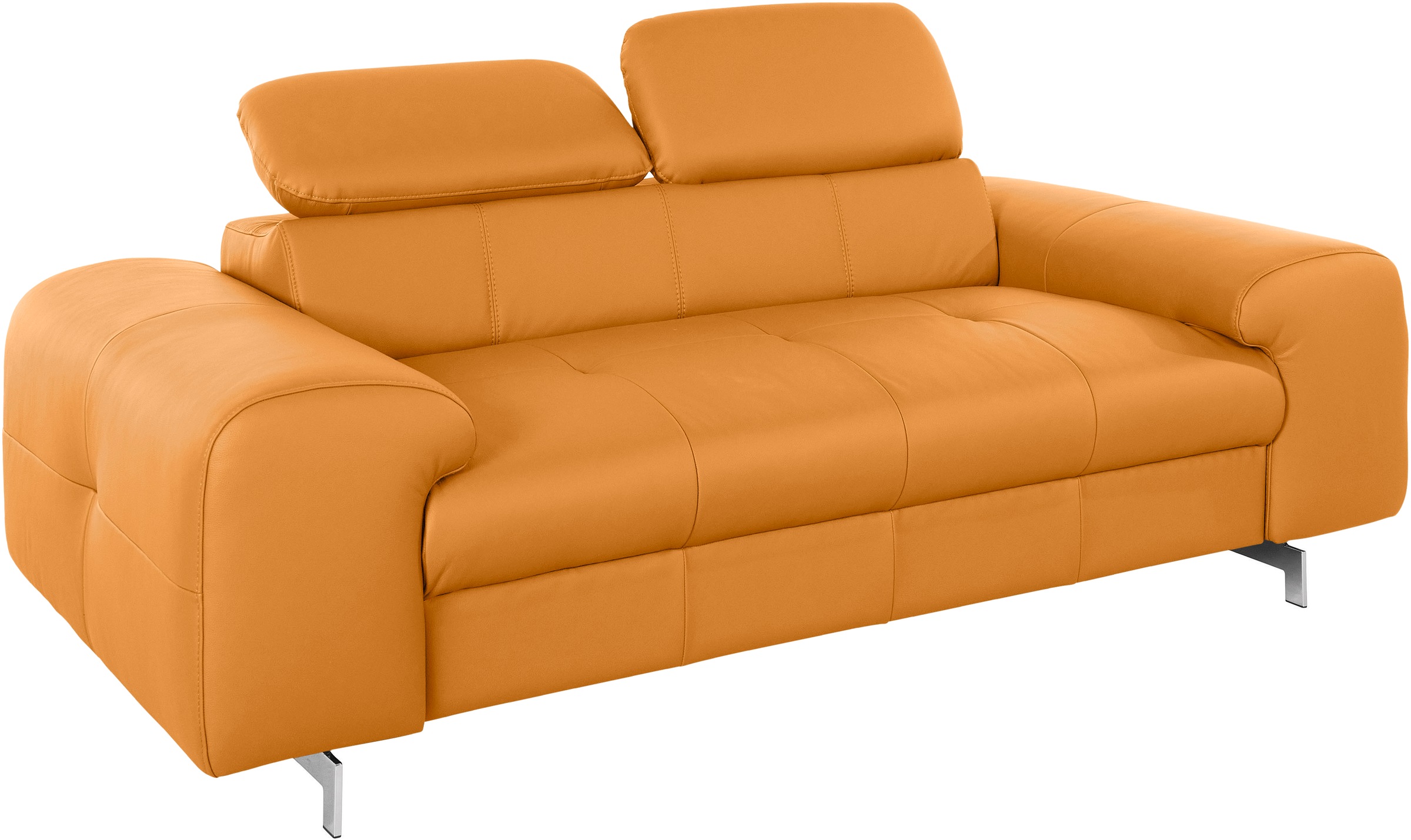 COTTA 2-Sitzer »Chef«, Big-Sofa mit Kopfteilverstellung, edle Metallkufen