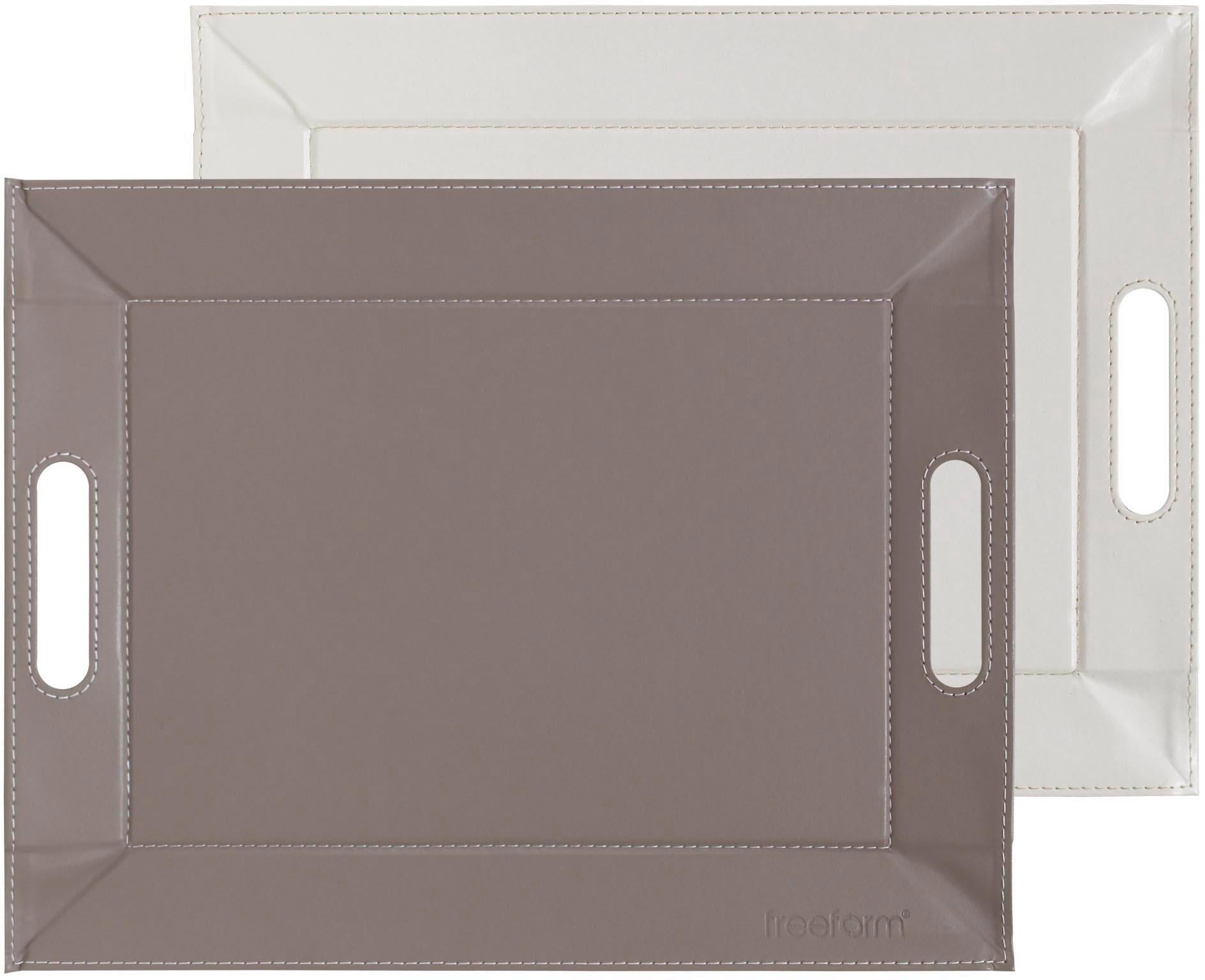 freeform Tablett "DUO, 2-farbiges Wendetablett, Tablett und Tisch-Set in ei günstig online kaufen