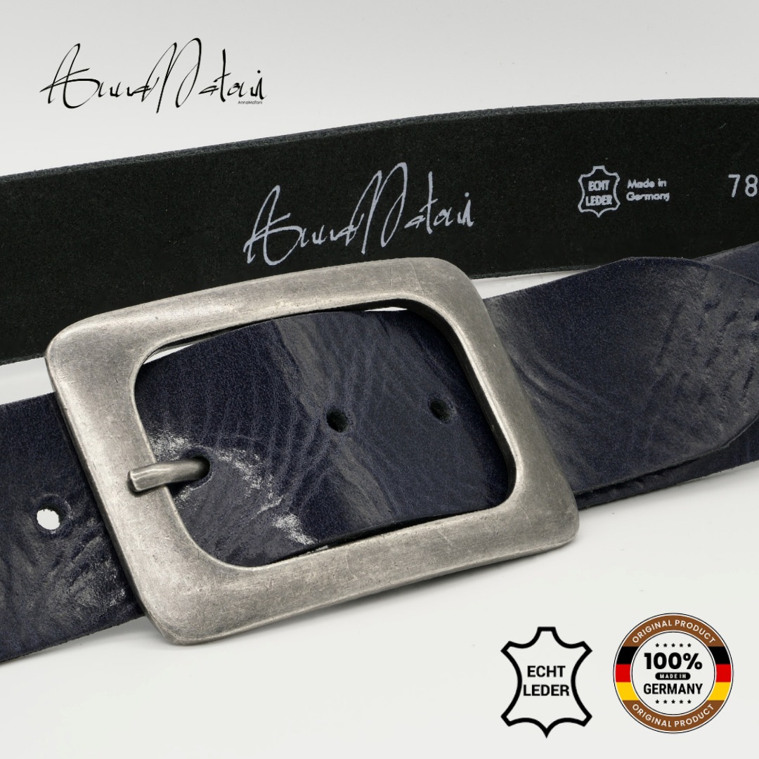 Thumbnail - AnnaMatoni Ledergürtel "AnnaMatoni Ledergürtel Blu Ledergürtel Blu"