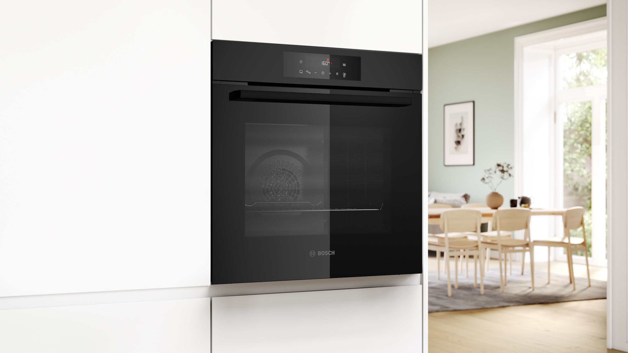 BOSCH Pyrolyse Backofen Serie 4 »HBA572BM3« mit Teleskopauszug nachrüstbar Mattes Design und Air Fry Funktion für perfekt frittierte Lebensmittel