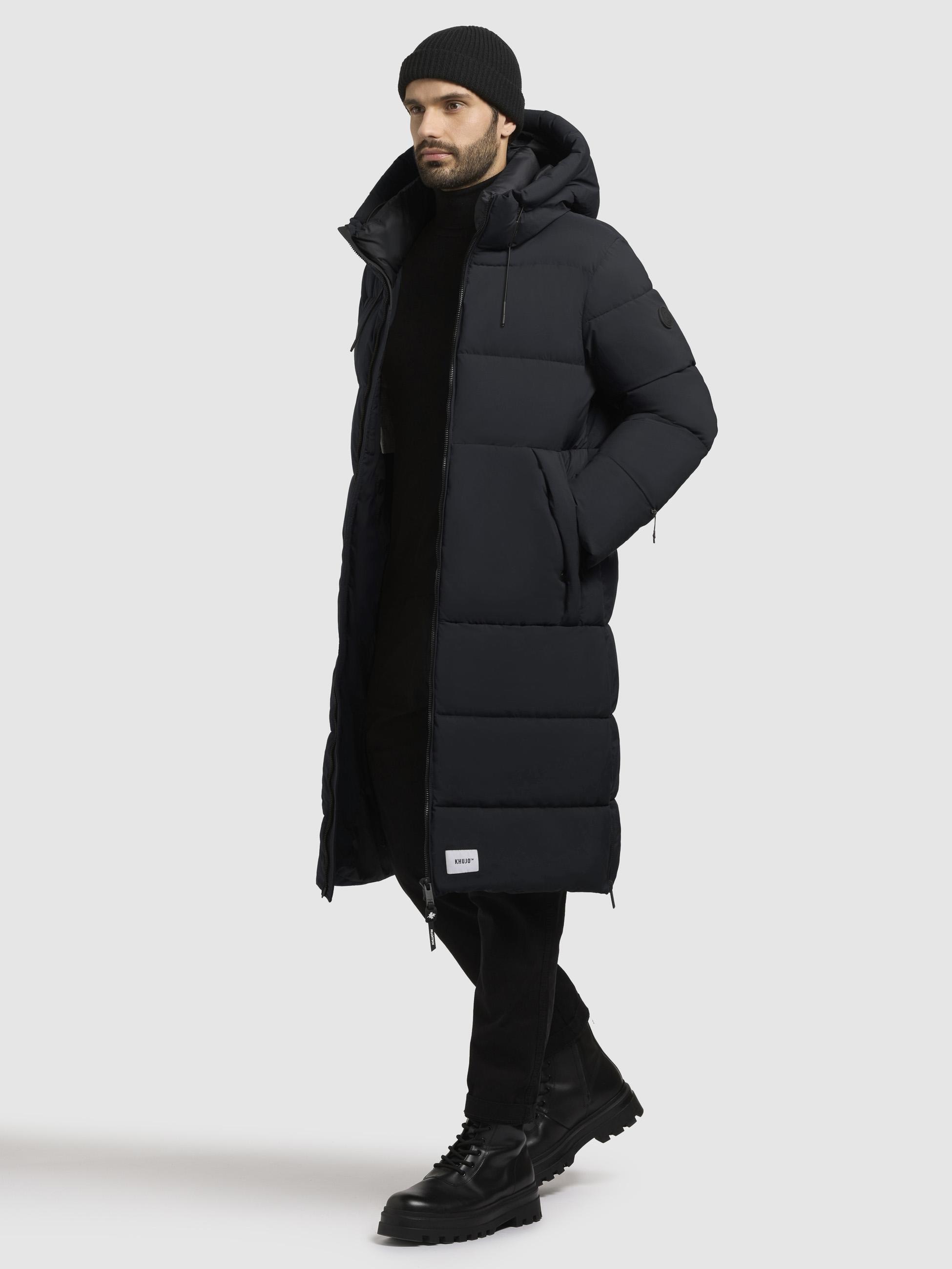 khujo Steppmantel »Rigo Matt-YM« Warmer Herren Puffermantel mit Rucksack-Trägern