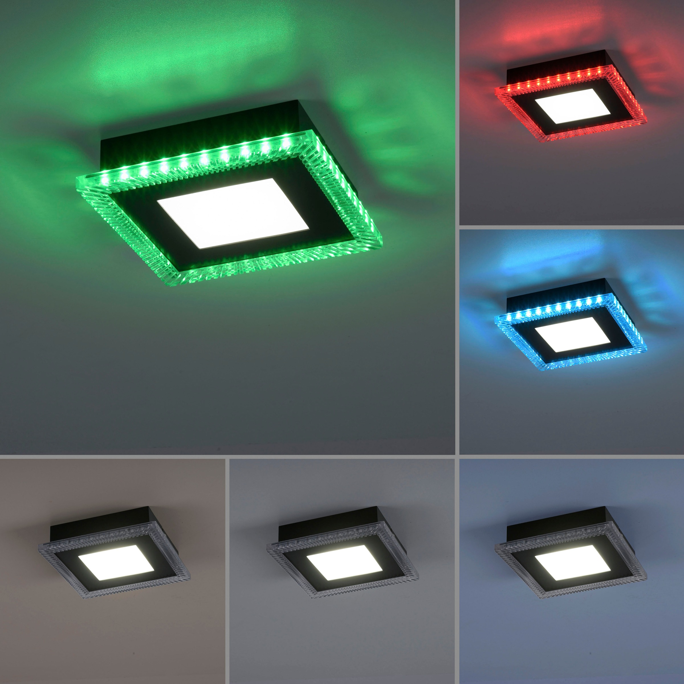 JUST LIGHT LED Deckenleuchte »ACRI«, 2 flammig, Leuchtmittel LED-Board-LED-Board | LED fest integriert-LED fest integriert