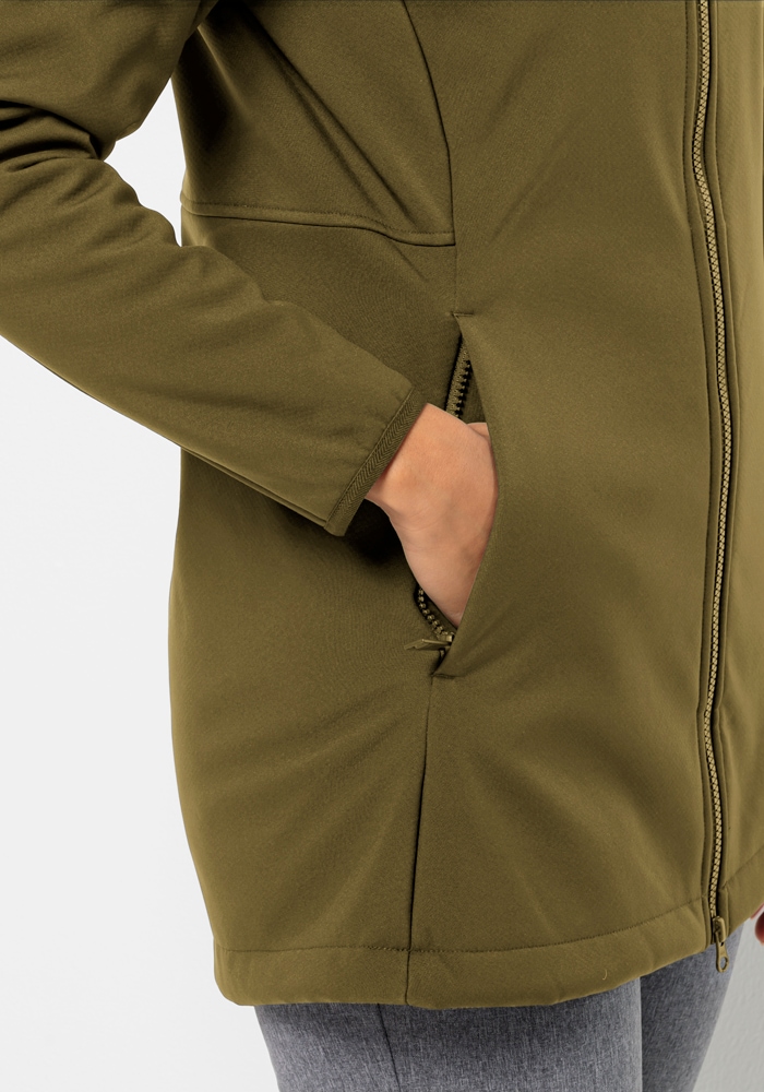 Jack Wolfskin Softshellmantel »WINDLAND COAT W«