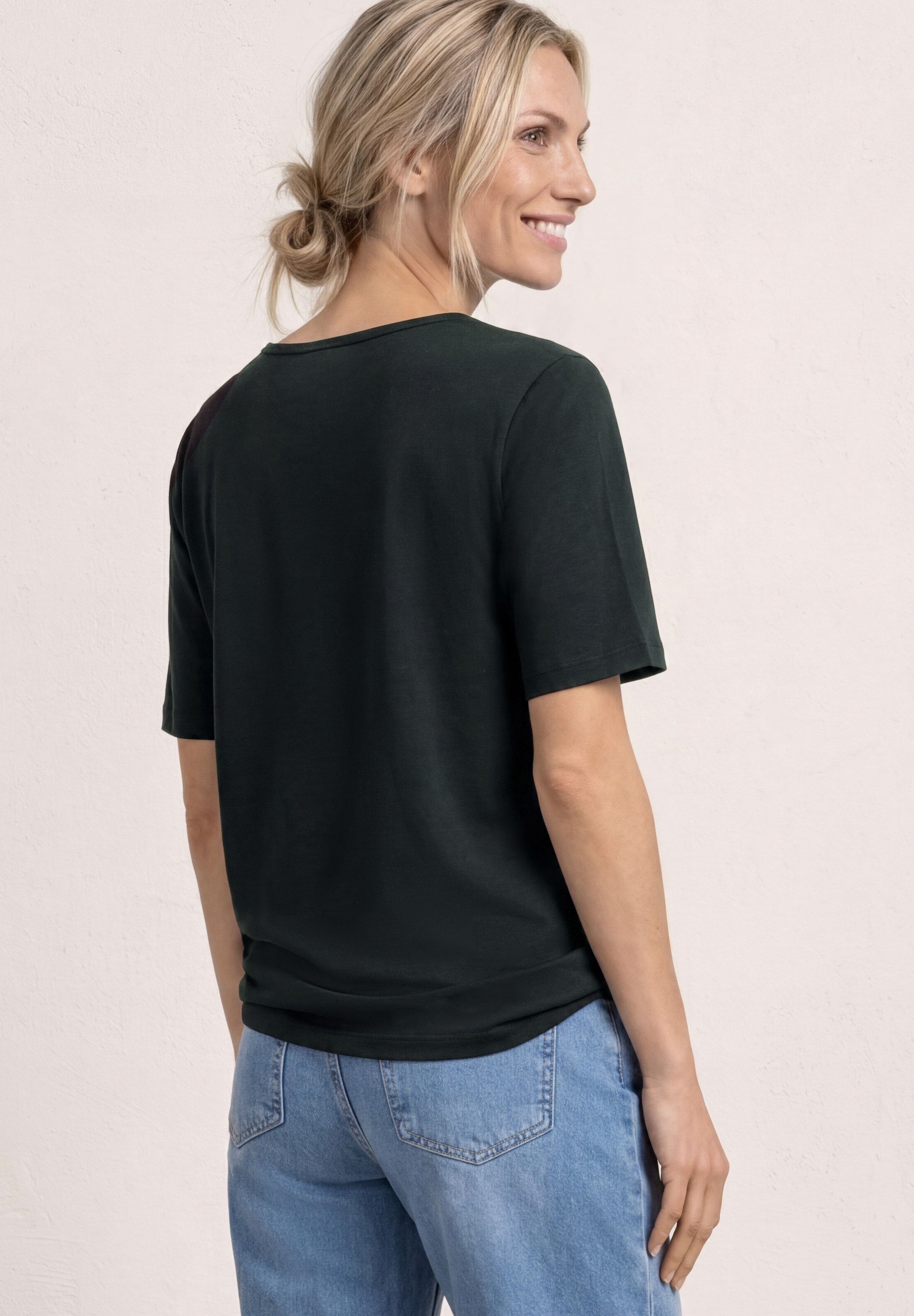 STREET ONE T-Shirt »Style Lea« Rundhalsusschnitt, Modalmix, mit Frontprint