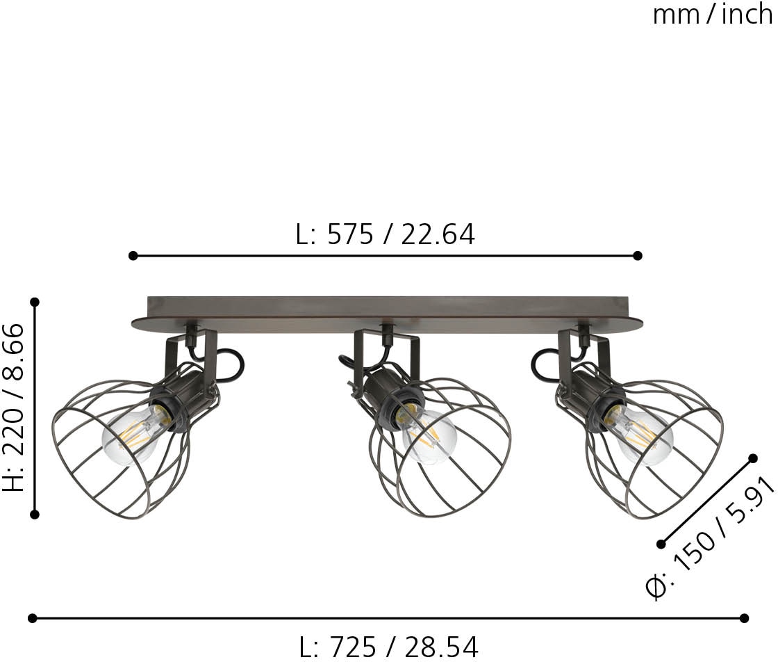 EGLO Deckenspot »SAMBATELLO«, 3 flammig-flammig, | Deckenlampe BAUR