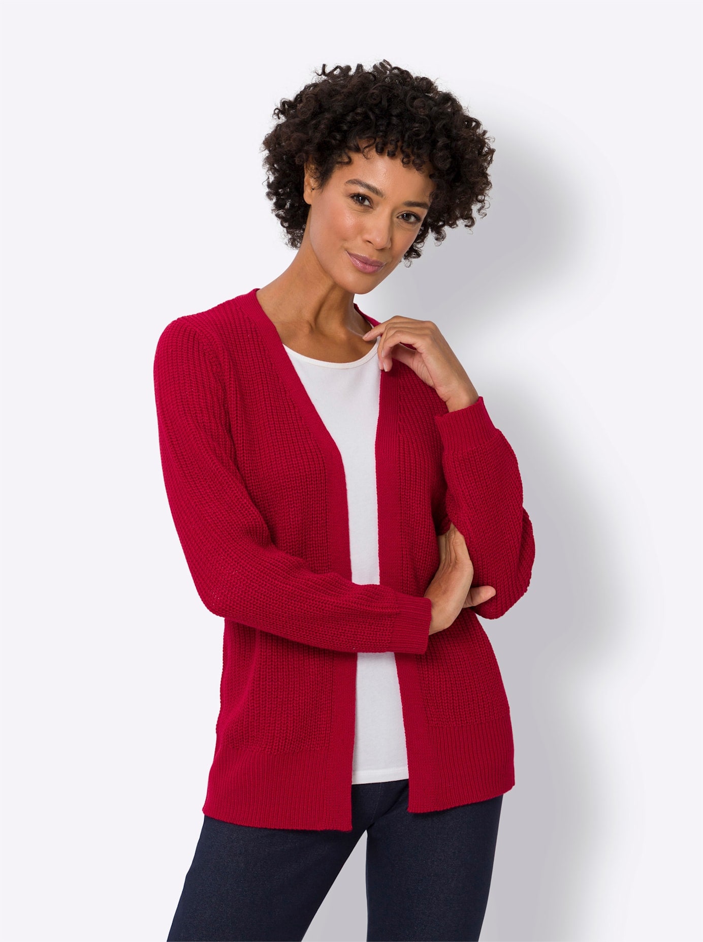 Classic Basics Longstrickjacke