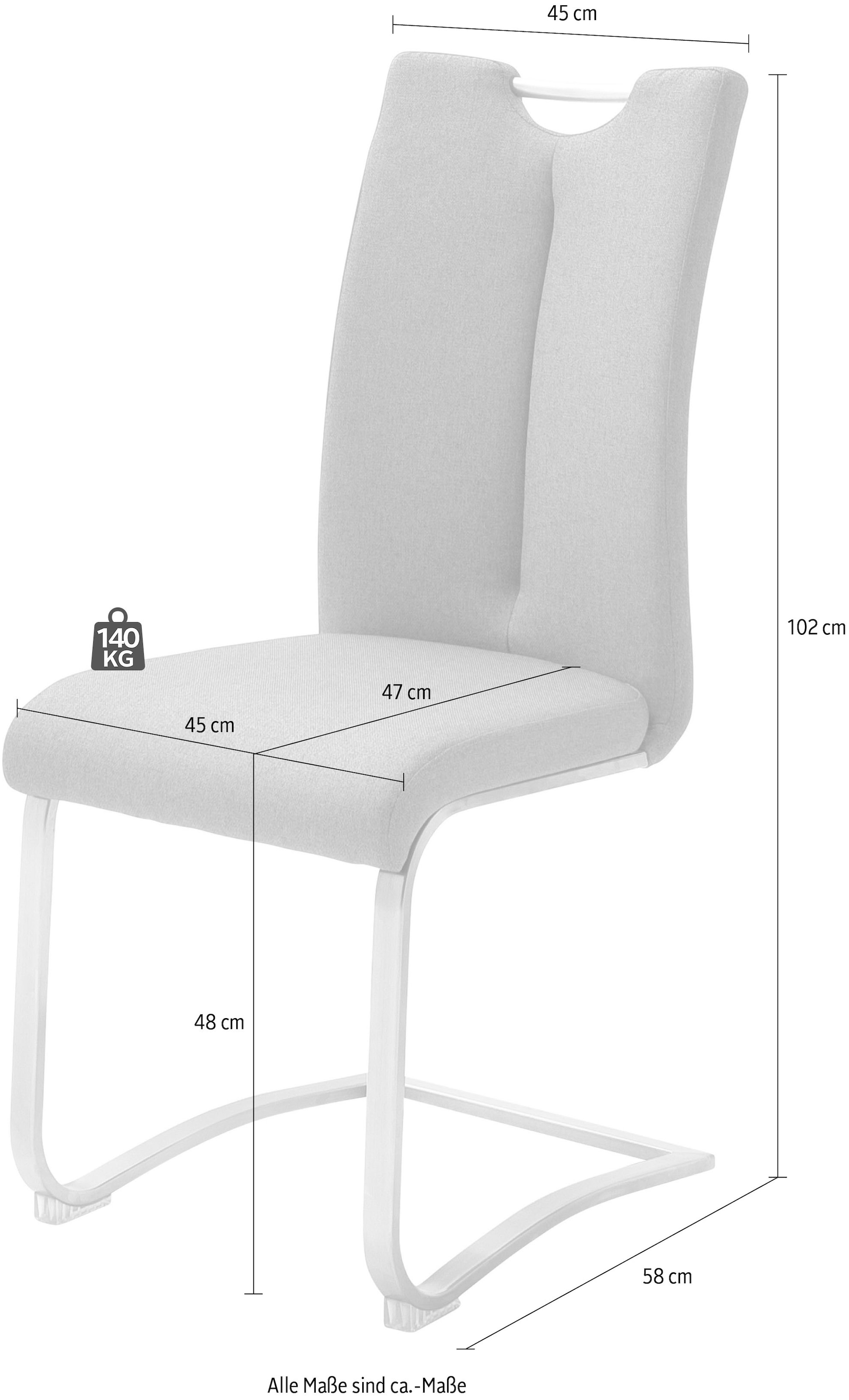 Stuhl 2-er Griffloch, furniture (Set), 140 2 »Artos Freischwinger Set, St., belastbarkeit XL«, mit kaufen MCA kg BAUR | bis