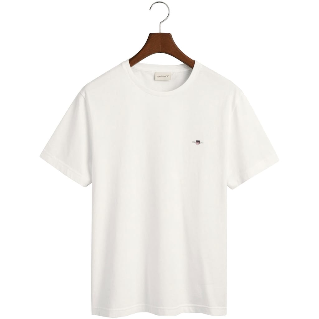 Gant T-Shirt »REG SHIELD SS T-SHIRT«, mit Logostickerei auf der Brust