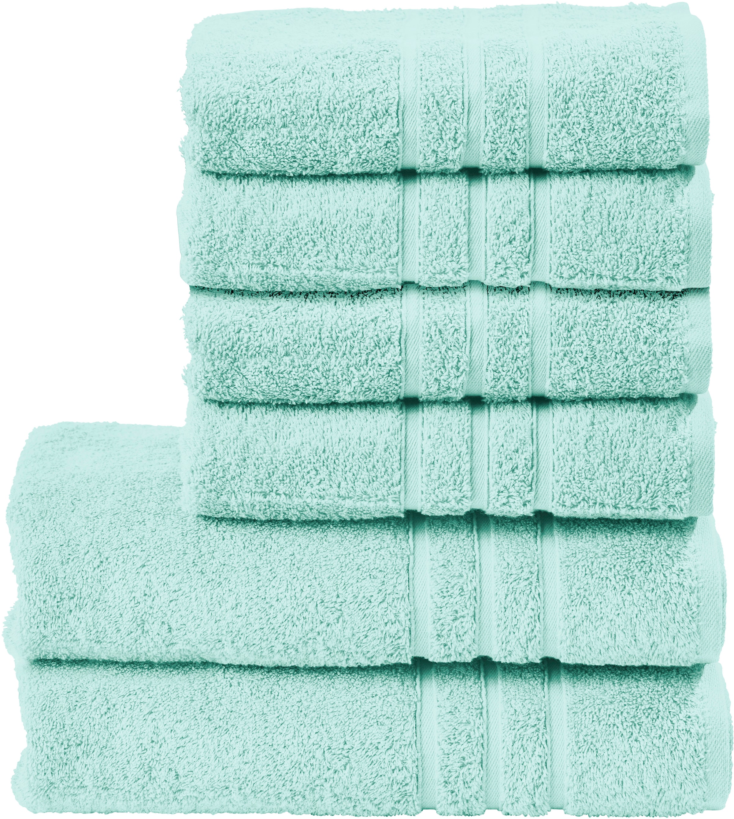 done. Handtuch Set "Daily Uni" Set 6 Stk. Walkfrottier saugfähiges Walkfrot günstig online kaufen