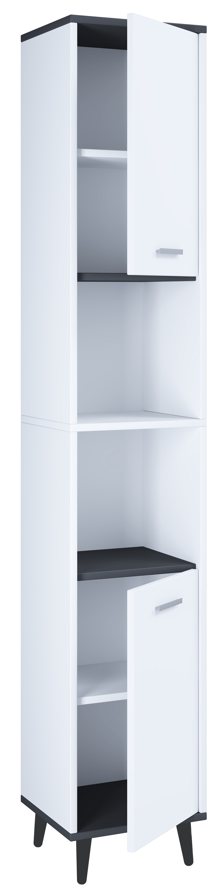 VCM Hochschrank »VCM Holz Badezimmerschrank | Badmöbel | Stand Badschrank | Badezimmer | Hochschrank | Maße ca. H. 181 x B. 32 x T. 28 cm - Landos«, (1 St.)