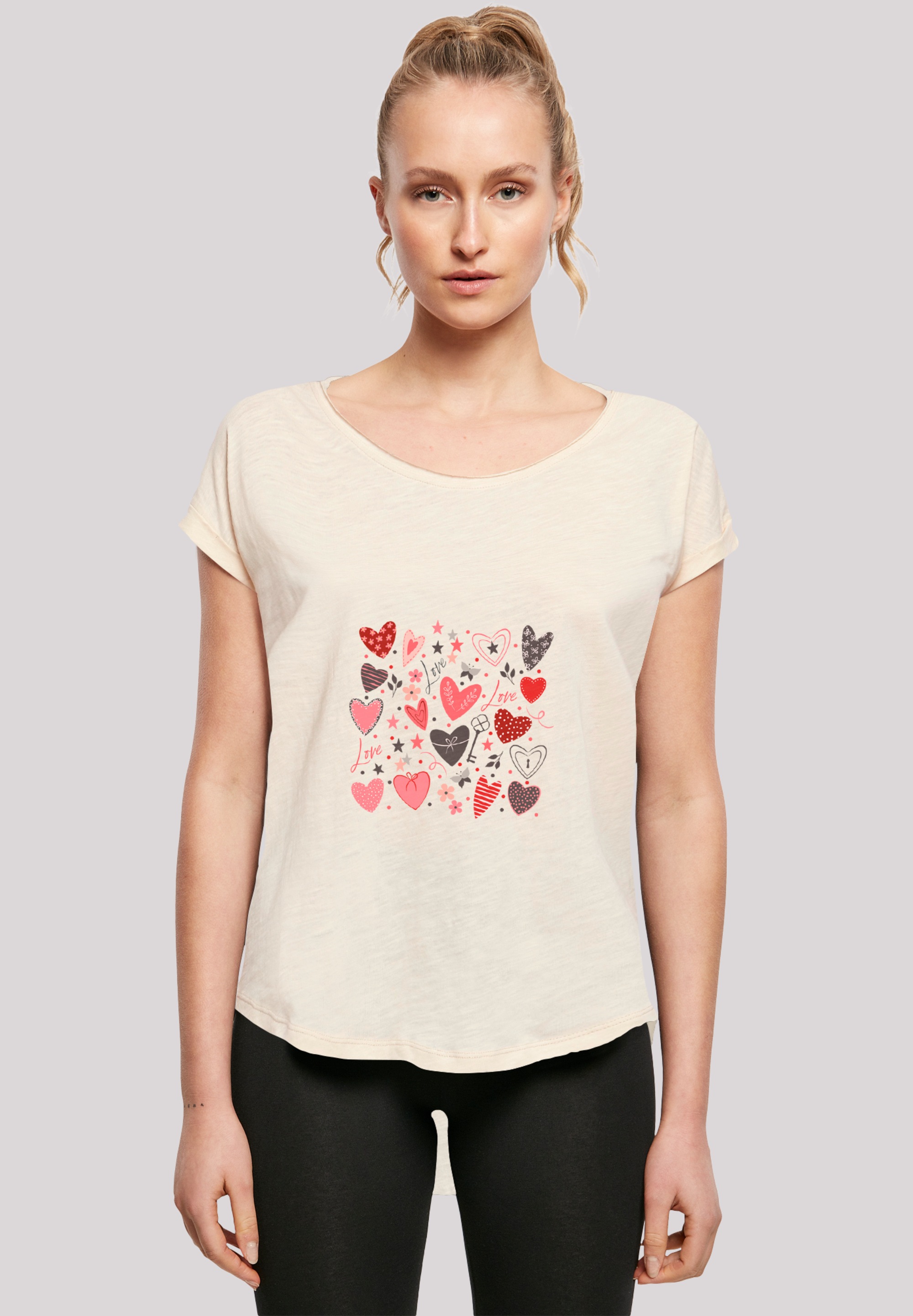 F4NT4STIC T-Shirt "Cute Herzen Variety Valentinstag", Premium Qualität günstig online kaufen