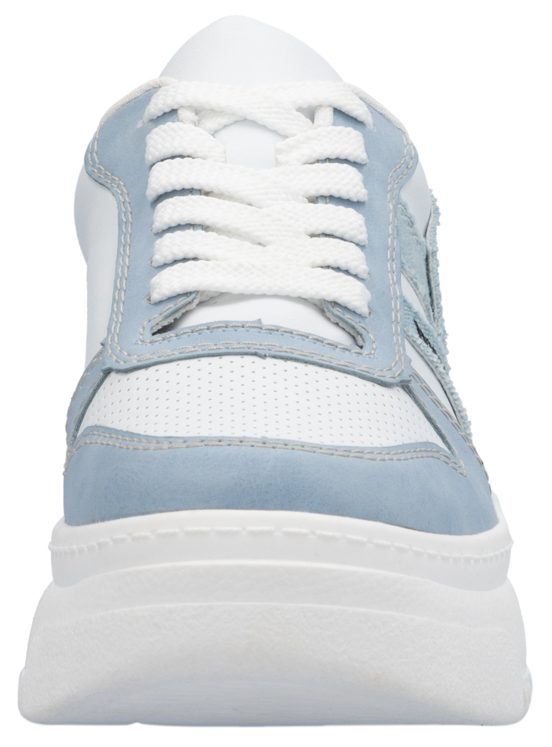 Rieker Plateausneaker, Freizeitschuh, Halbschuh, Schnürschuh mit gepolstertem Schaftrand