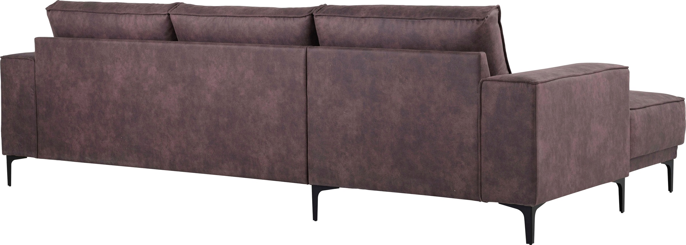 Places of Style Ecksofa »Polsterecke Oland, Struktur, Flachgewebe, Luxus-Microfaser, Boucle«, L-Form, 280 cm, Wellenunterfederung, Skandi-Design, Metallfüße