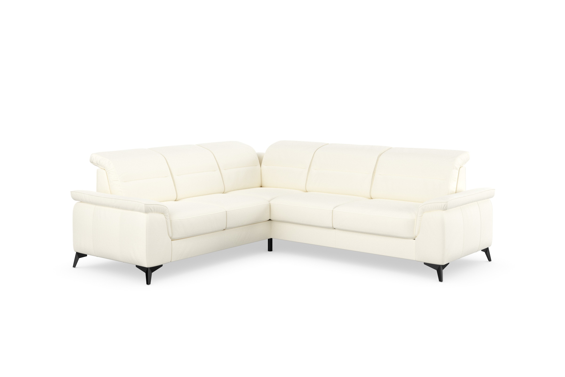 sit&more Ecksofa »Sinatra L-Form«, optinal mit Kopfteilverstellung und Armteilfunktion, Metallfüße