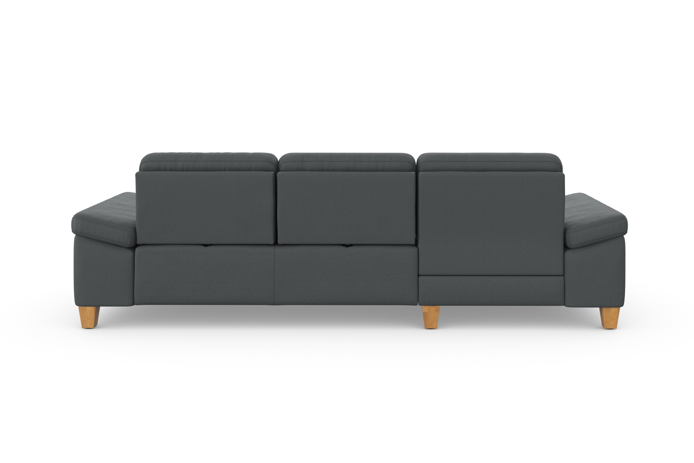 sit&more Ecksofa »Westham L-Form« mit Recamiere, mit oder ohne Bettfunktion, Bettkasten, Füße Eiche