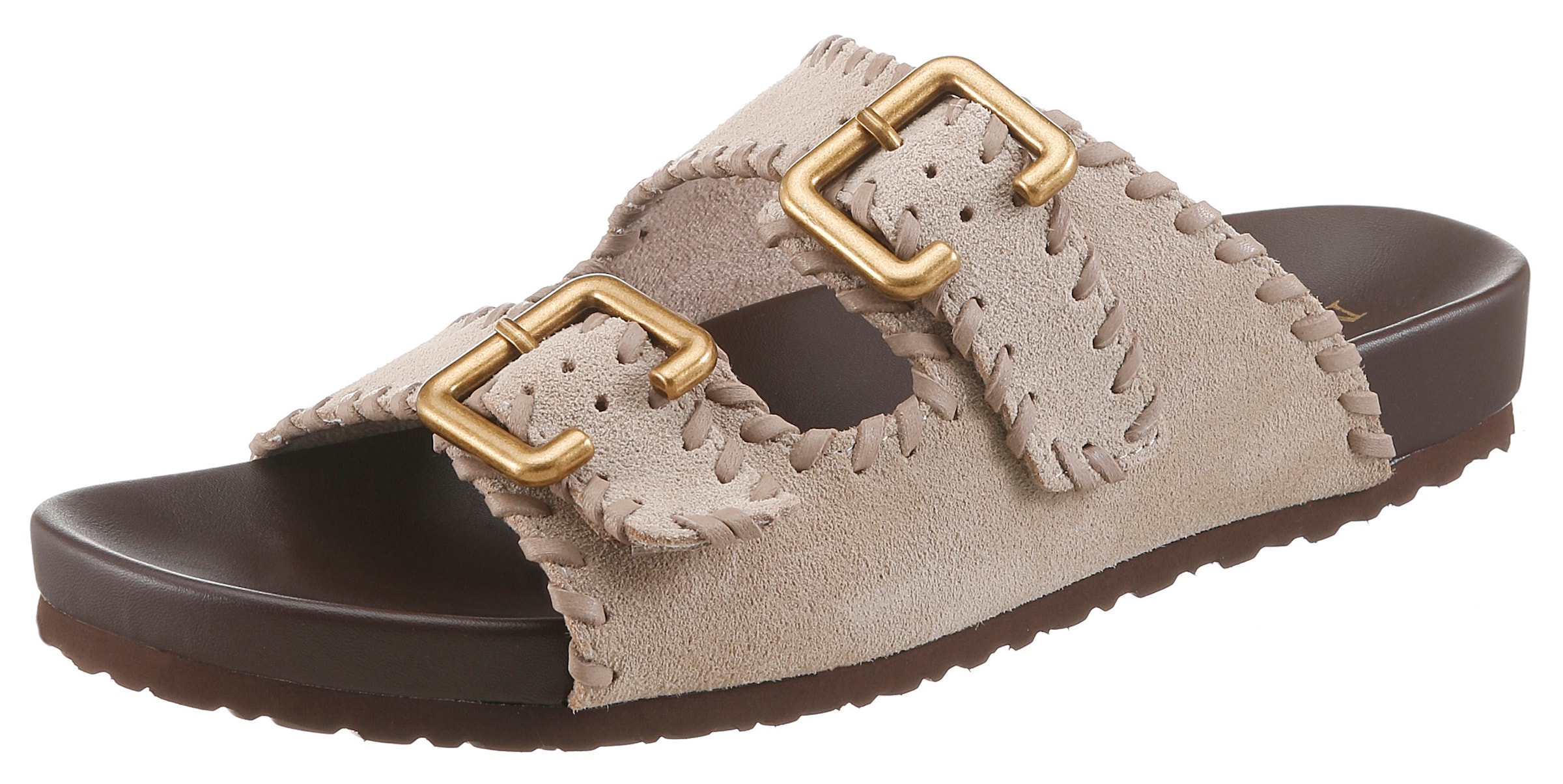 Marc OPolo Pantolette "Floria" Sommerschuh, Hausschuh, Strandschuh mit Ziernähten