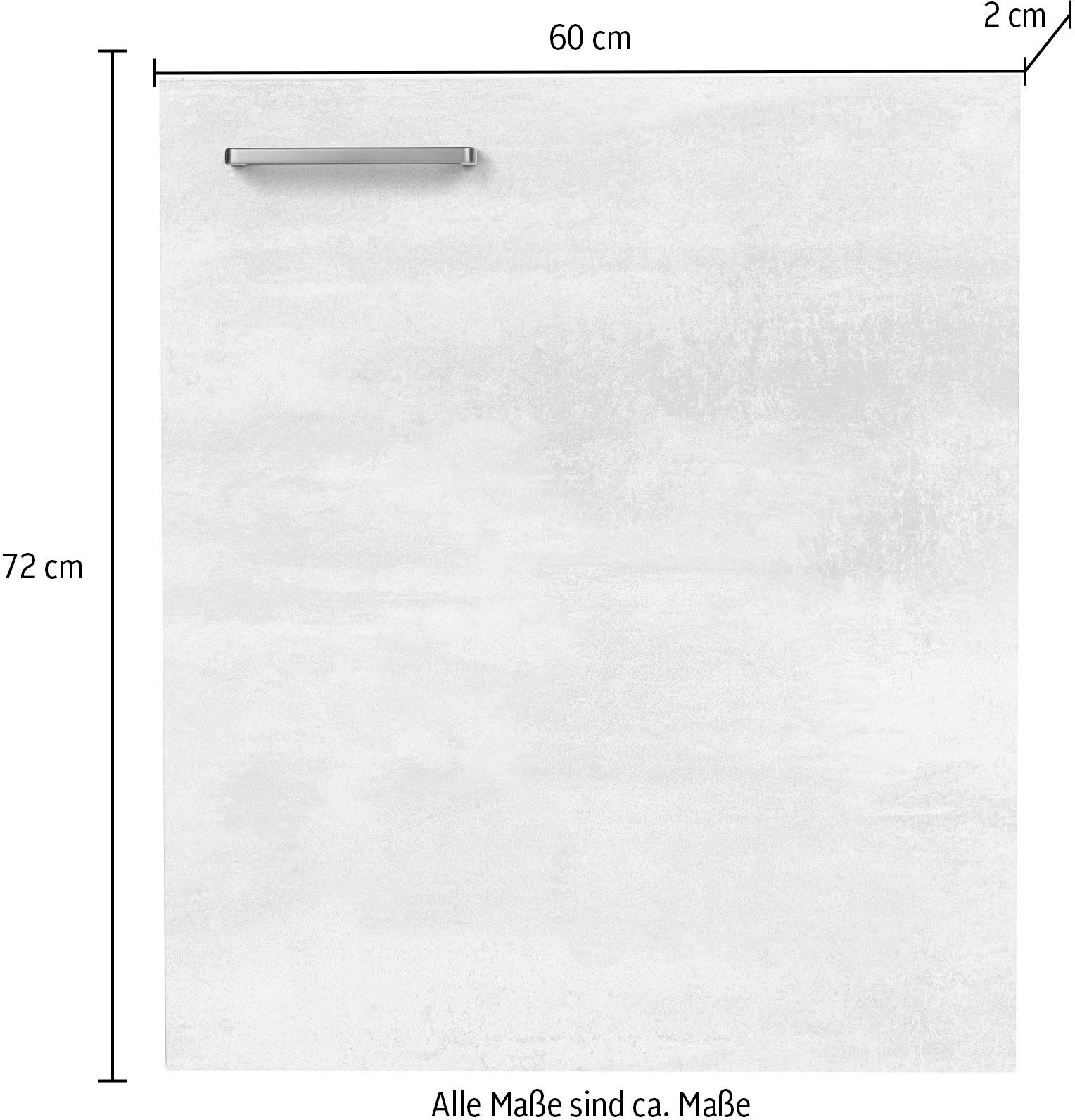 nobilia® Frontblende »"Riva", Ausrichtung wählbar,«, für integrierte Kühlgeräte und Waschautomaten, Breite 60 cm