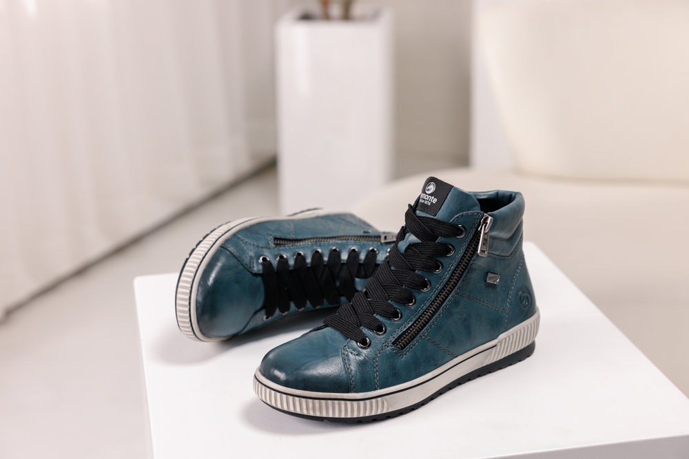 Thumbnail - Remonte Schnürboots, Plateau, Schnürstiefelette, Boots in Crash-Optik