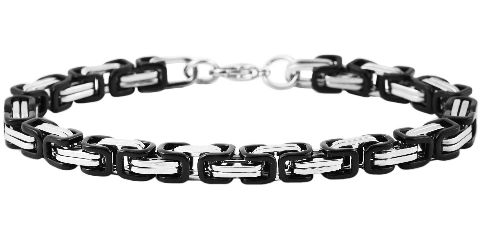 Adelia's Men's Stainless Steel Chain Bracelet Black 19 cm