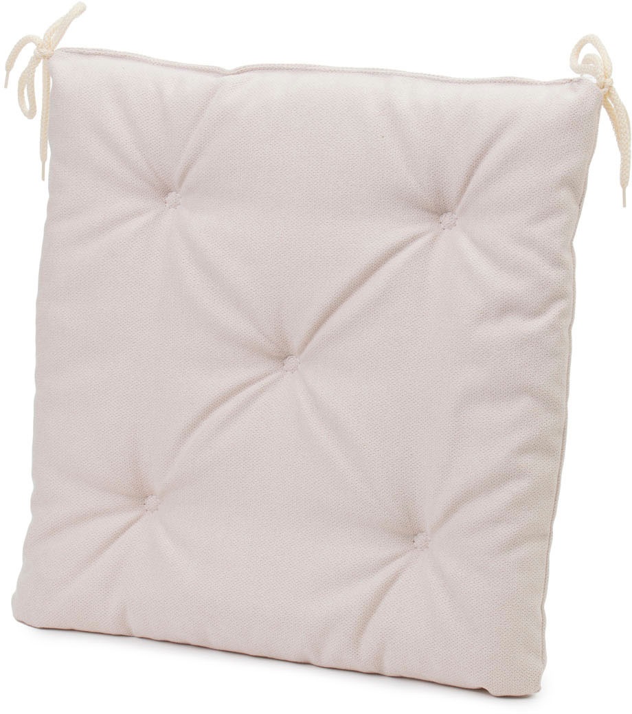 Gözze Sitzauflage »Darco Uni« 1 Stück, Maße: 40 x 40 x 4 cm, mit Füllung, mit Bindebändern