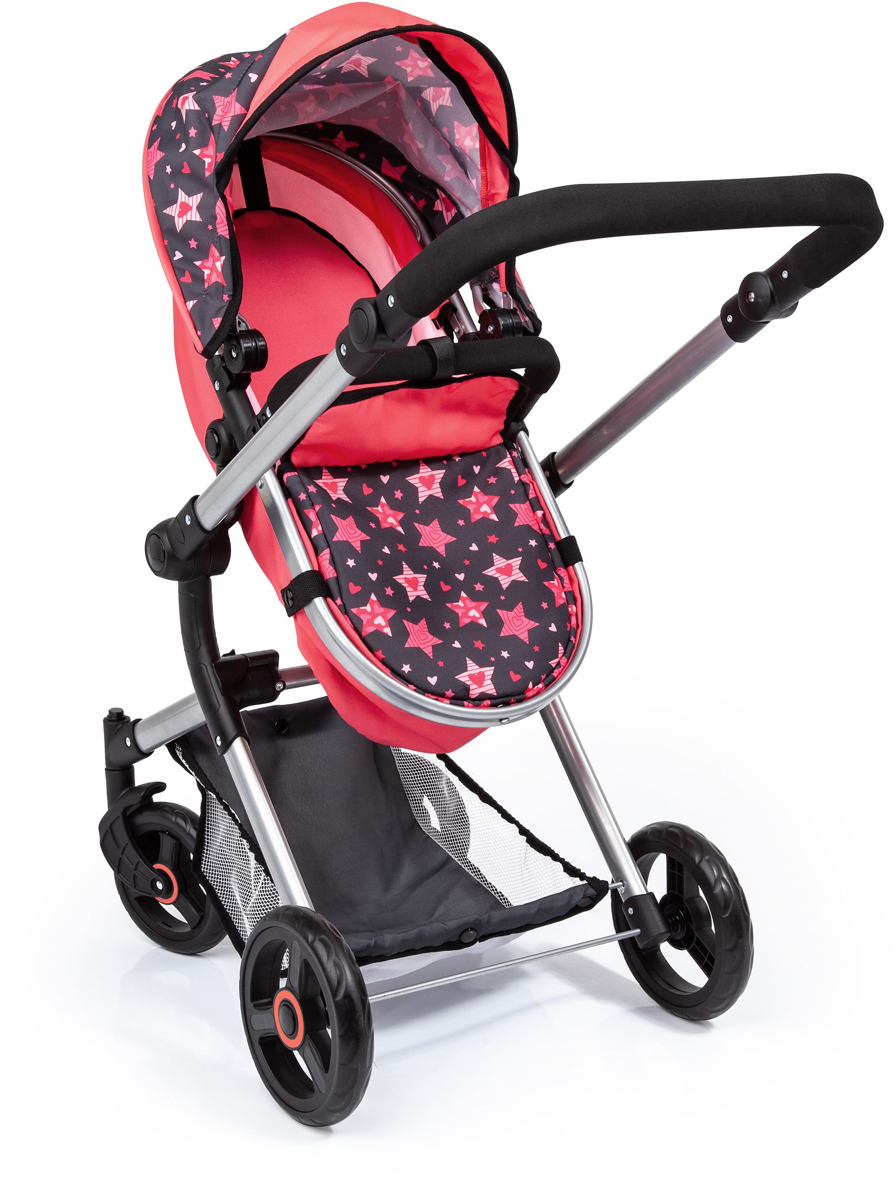 Bayer Kombi-Puppenwagen »Vario, Koralle« inkl. Wickeltasche