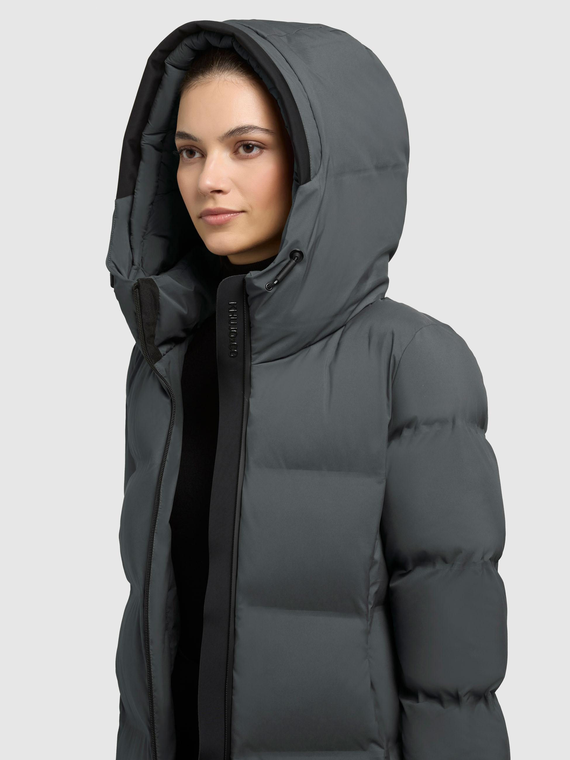 khujo Steppmantel »Finnie3« Warmer Damen Wintermantel mit großer Kapuze