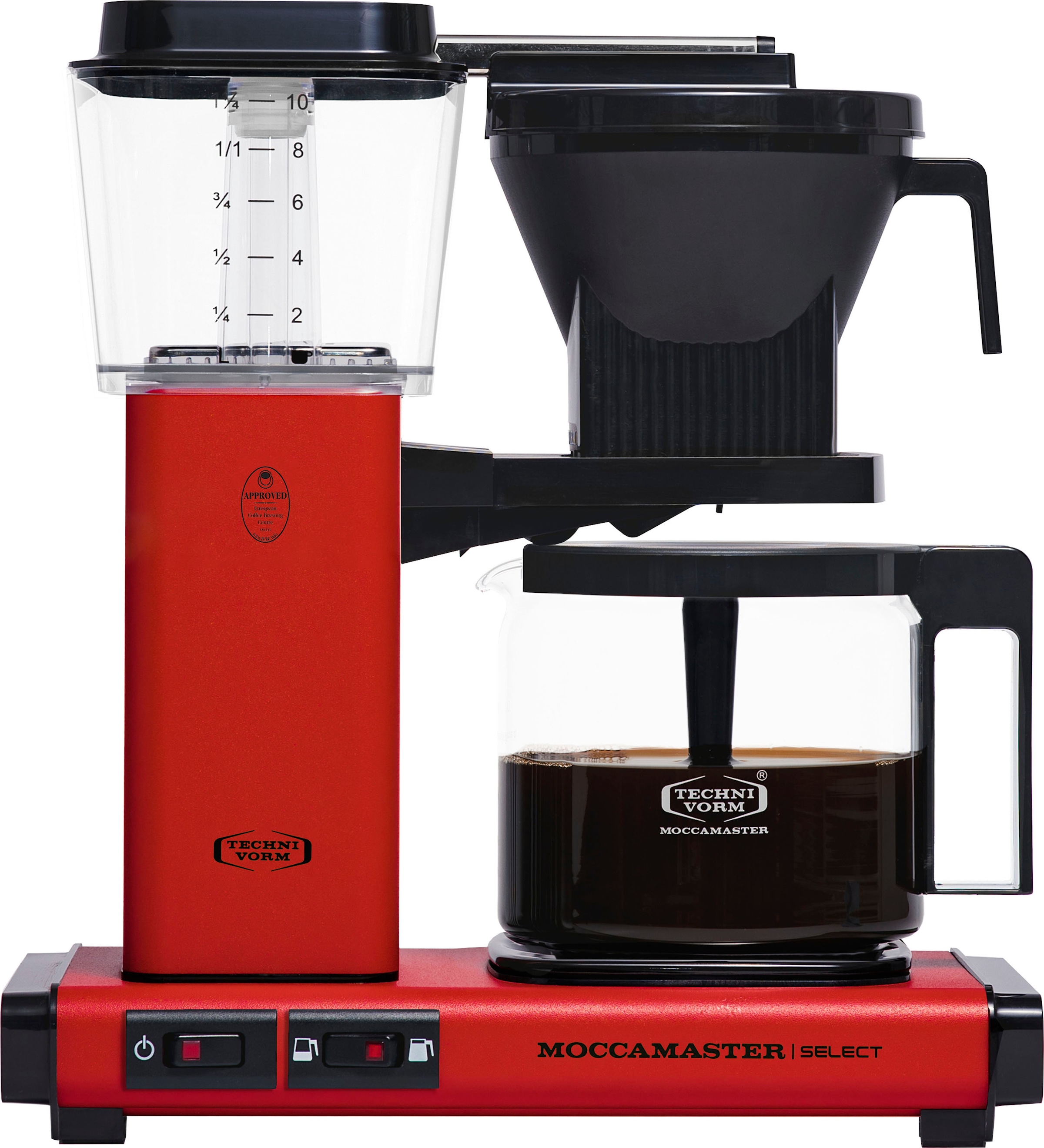 Moccamaster Filterkaffeemaschine »KBG Select brick red«, 1,25 l Kaffeekanne, Papierfilter, 1x4