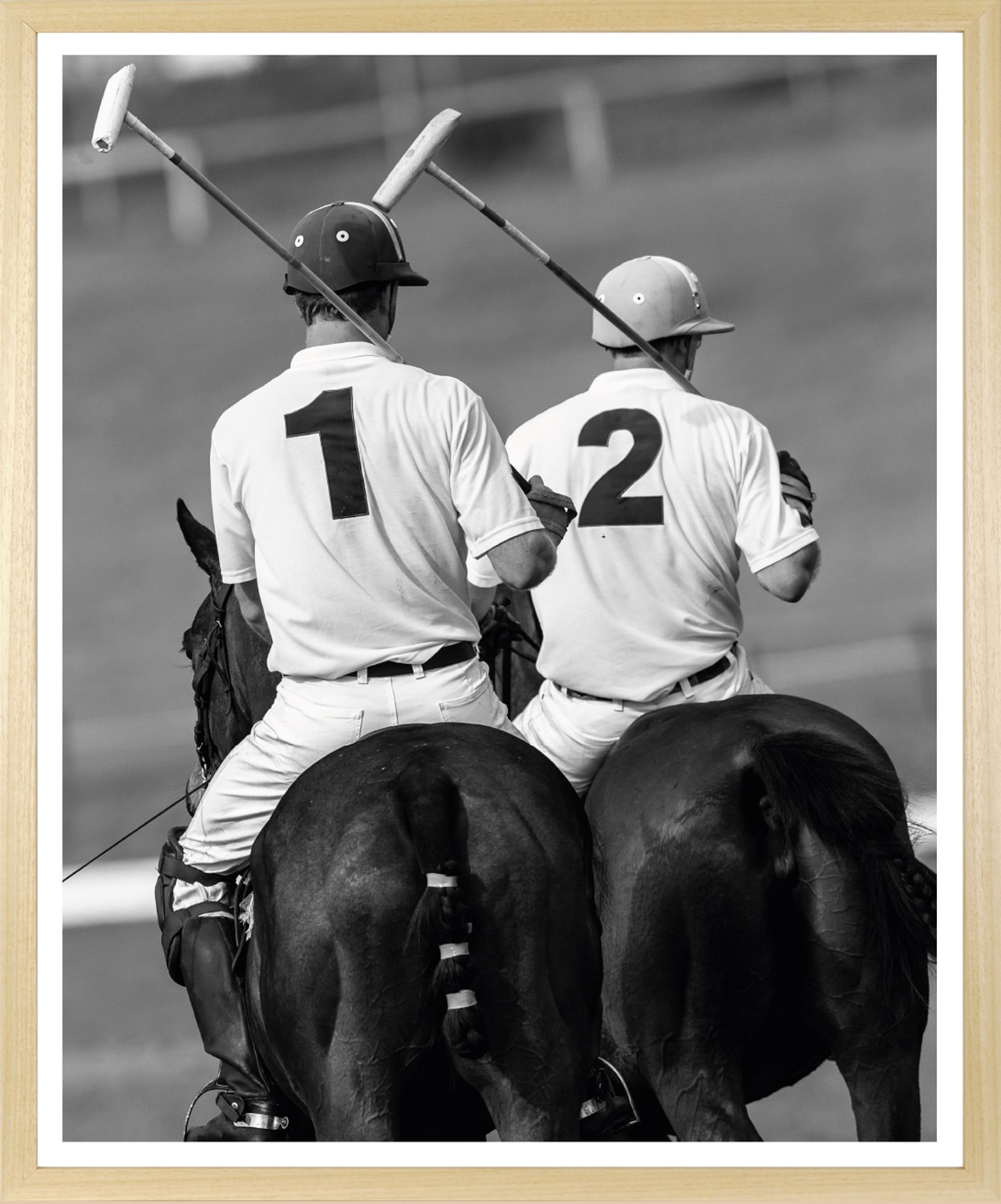 queence Bild mit Rahmen "Vintage Polo Club Polospieler" Bär  Bären  Fashion günstig online kaufen